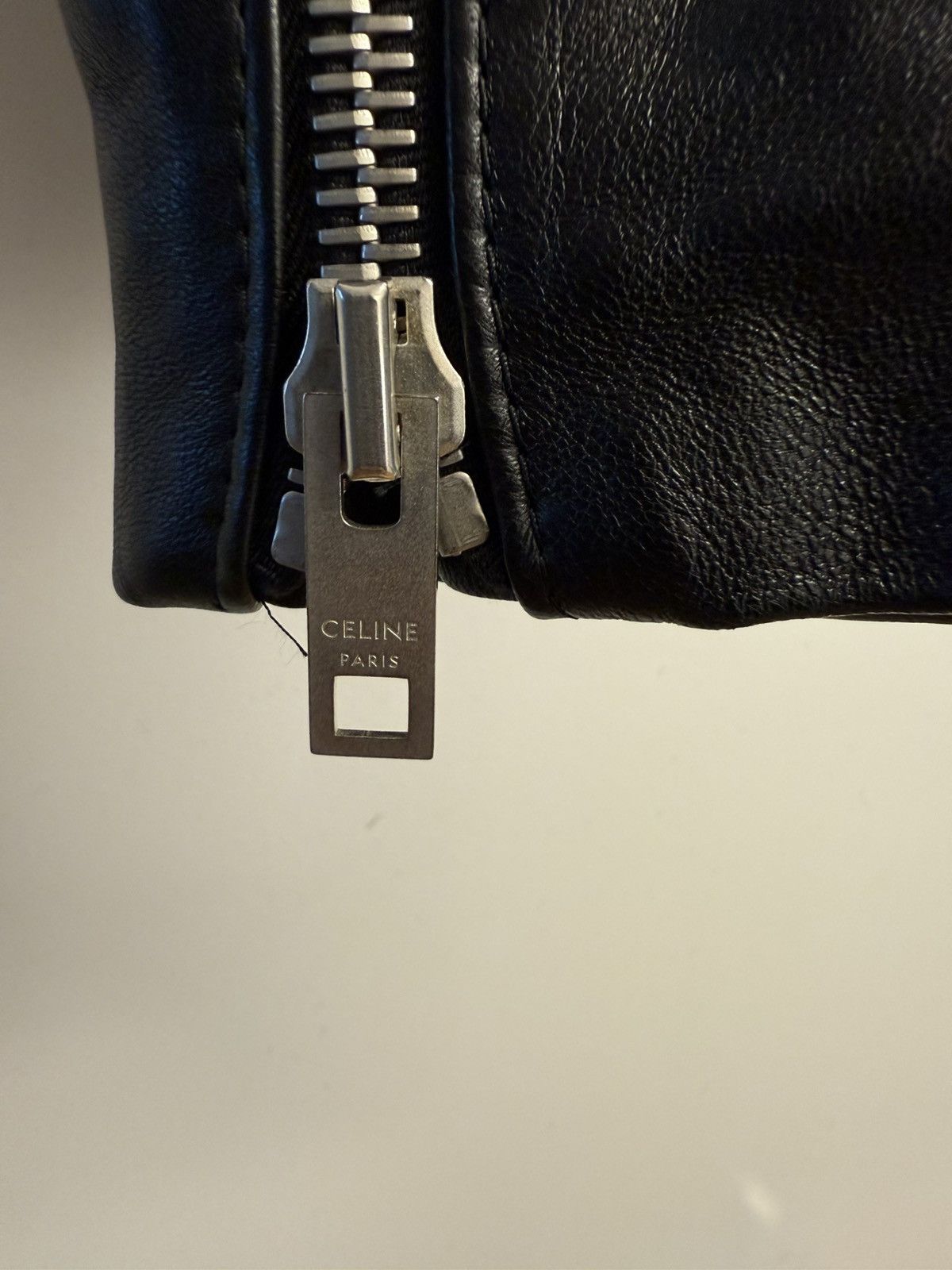 Celine × Hedi Slimane Celine Cafe Racer Padded Leather Jacket - 50 Size US M / EU 48-50 / 2 - 6 Thumbnail
