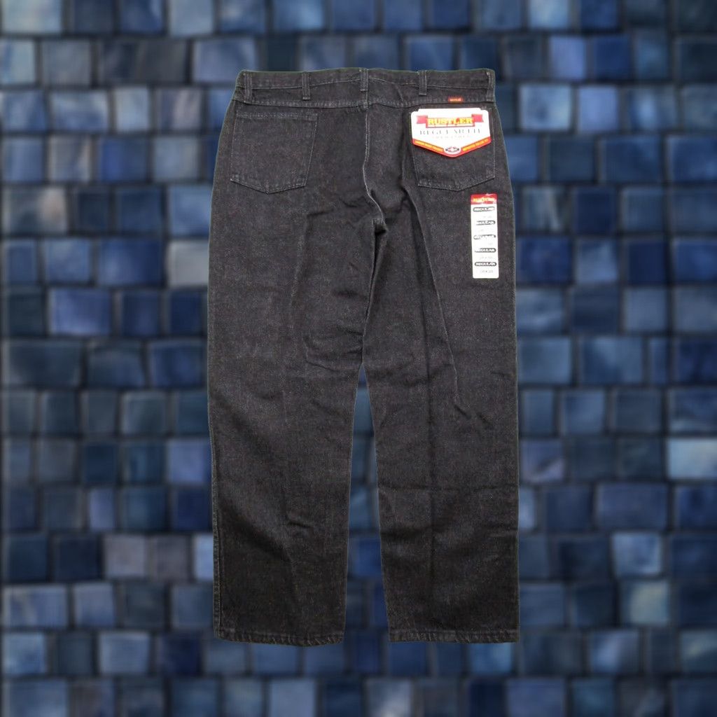 Denime VINTAGE Rustler Jeans 90s Black Denim Regular Fit Straight Mens 38x30 NEW AS IS Size US 38 / EU 54 - 1 Thumbnail