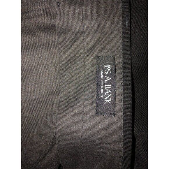 Jos. A. Bank jos.a.bank men's black 100%wool dress pants with size: 34/26 Size 34S - 4 Thumbnail