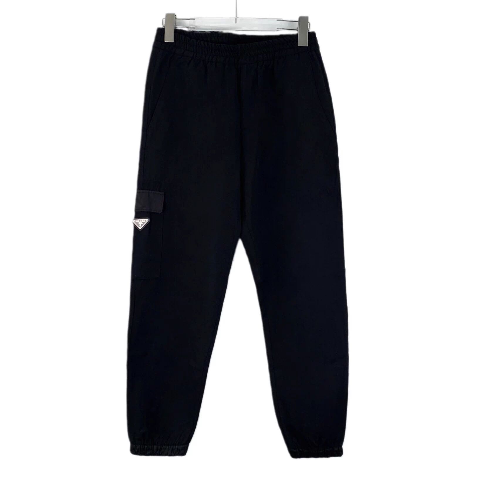Prada Prada Black Wool Logo Joggers S (99% New) Size US 28 / EU 44 - 1 Thumbnail