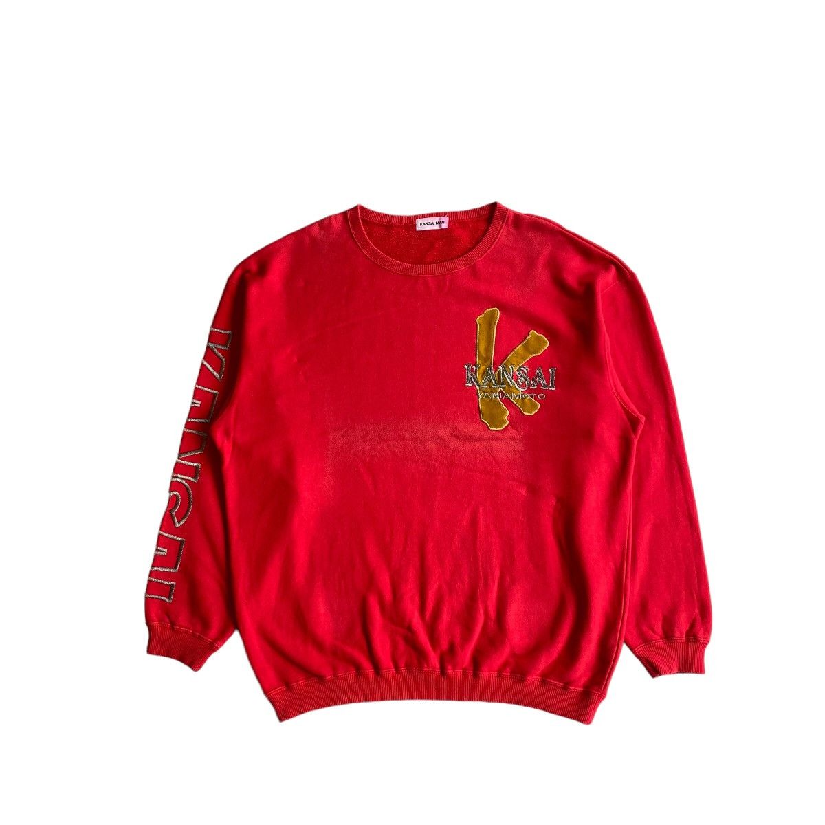 Vintage Kansai Man Spellout Embroidery Sweatshirt