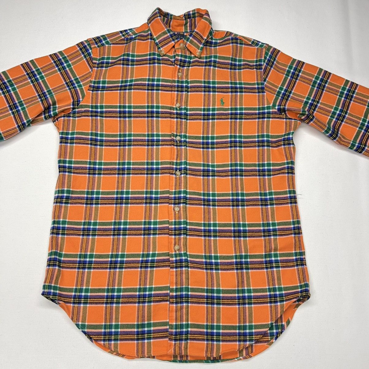 Polo Ralph Lauren Polo Ralph Lauren Flannel Shirt Orange Button Down Classic Size US M / EU 48-50 / 2 - 2 Thumbnail