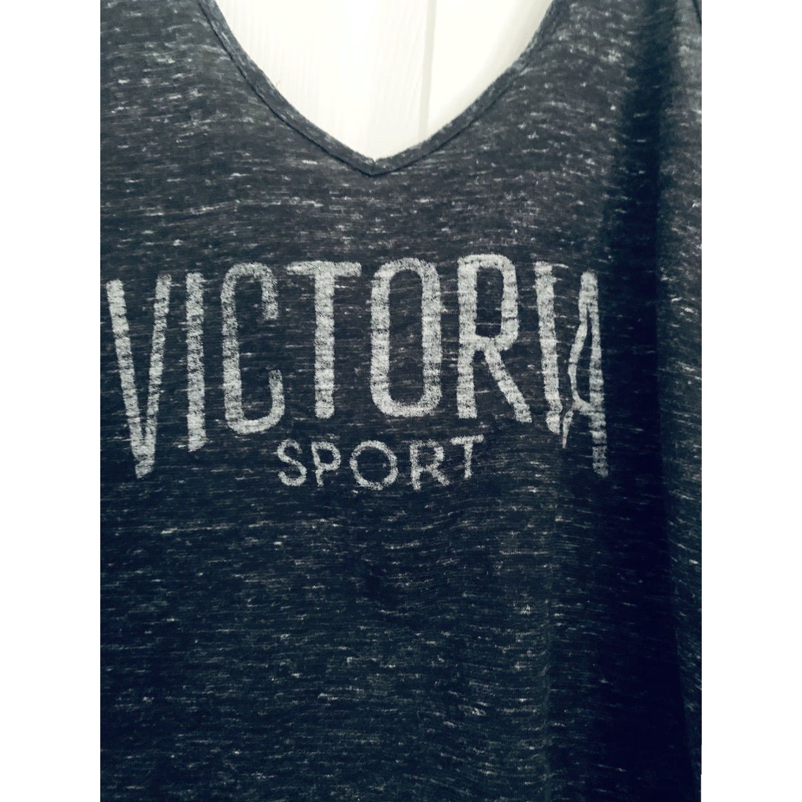 Victoria's Secret VICTORIA’S SECRET Sport Heather Dark Gray Tank Women’s Medium Workout Shirt Size ONE SIZE - 2 Thumbnail