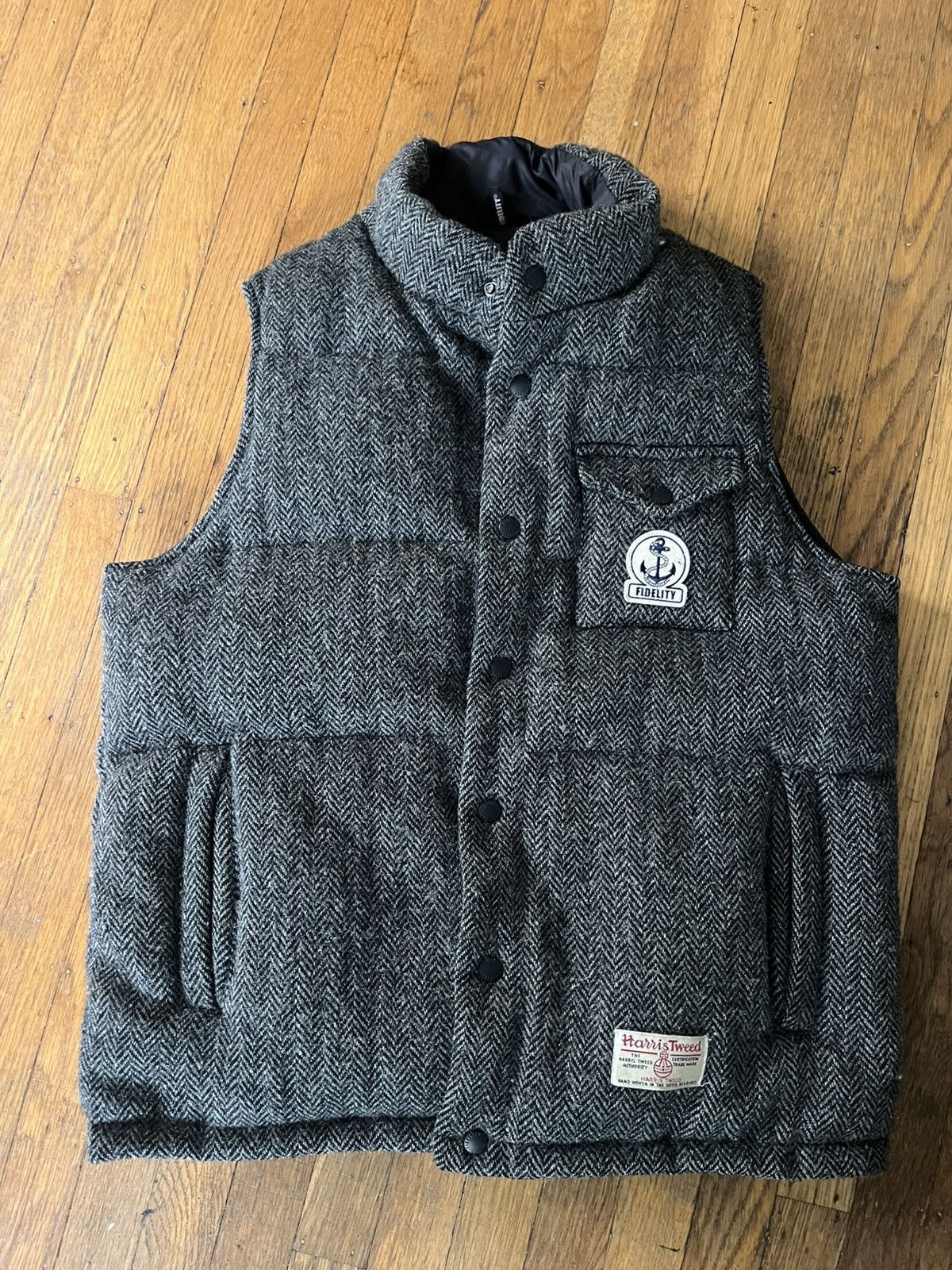 Fidelity Fidelity Harris Tweed Vest Grey Reversible Size US L / EU 52-54 / 3 - 1 Thumbnail