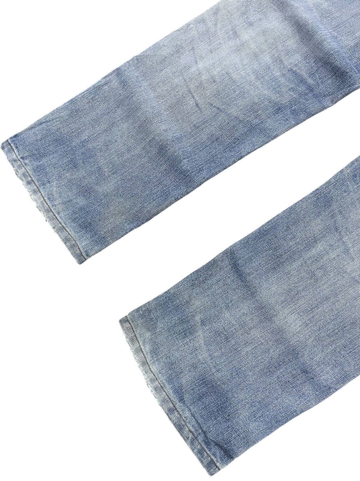 Edwin × Vintage Edwin XV Light Wash Distressed Straight Jeans Size US 30 / EU 46 - 15 Thumbnail