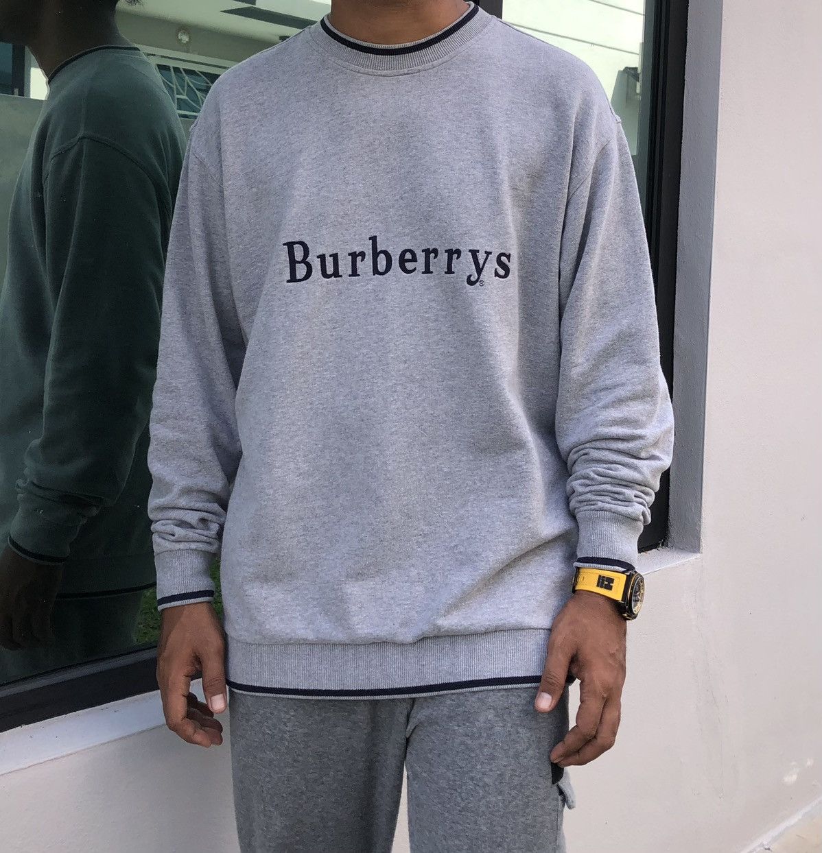 Burberry Burberrys Embroidery Logo Grey Sweatshirts Size US M / EU 48-50 / 2 - 7 Thumbnail