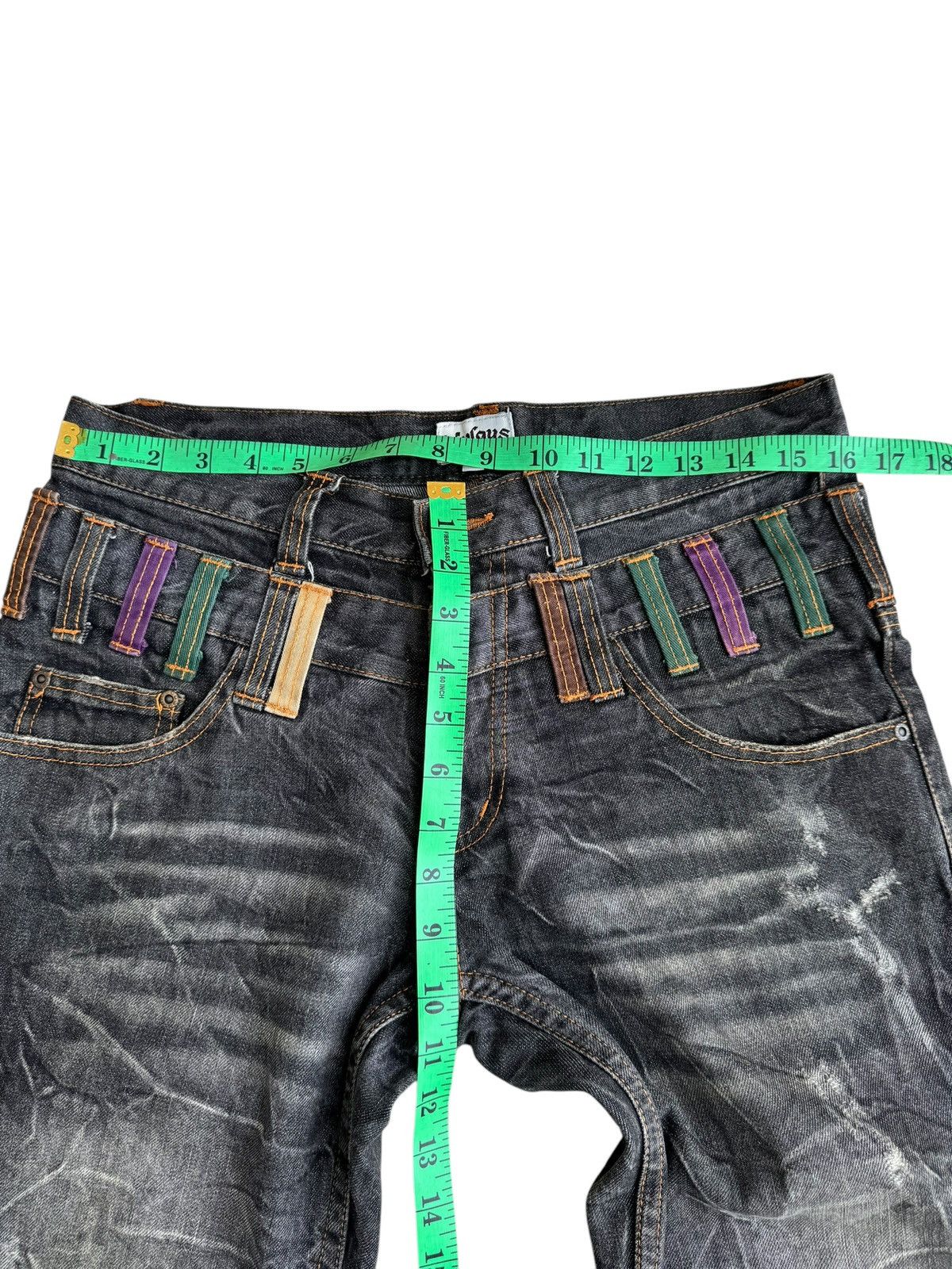 Japanese Brand × Le Grande Bleu (L.G.B.) 🔥Japanese Brand Nylaus Double Waist Distressed Jeans Size US 32 / EU 48 - 12 Thumbnail