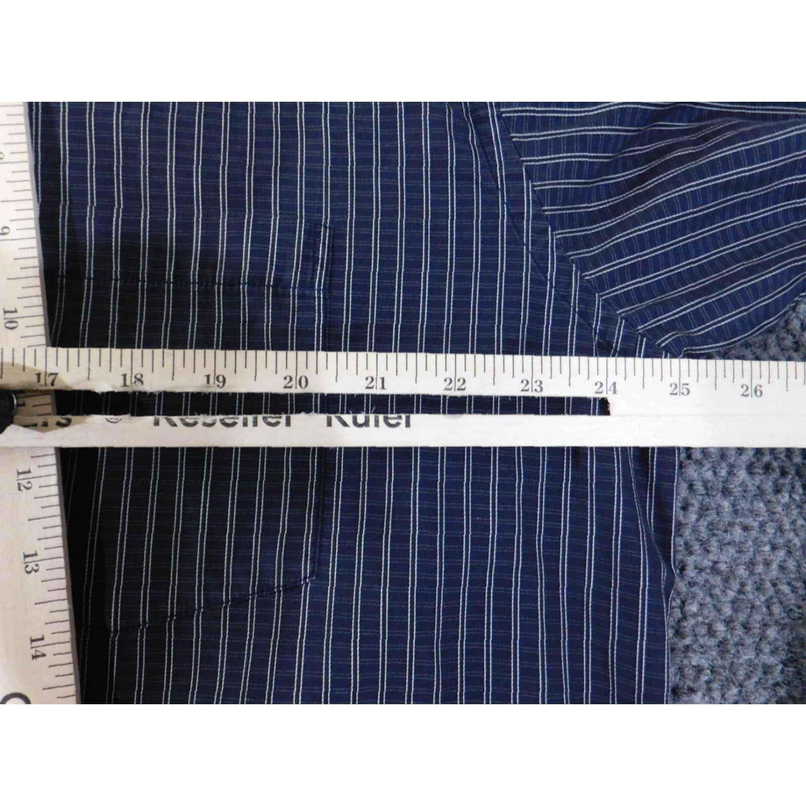 BUGATCHI Bugatchi Uomo Shirt XL blue striped classic fit mens button up retro Size US XL / EU 56 / 4 - 7 Thumbnail