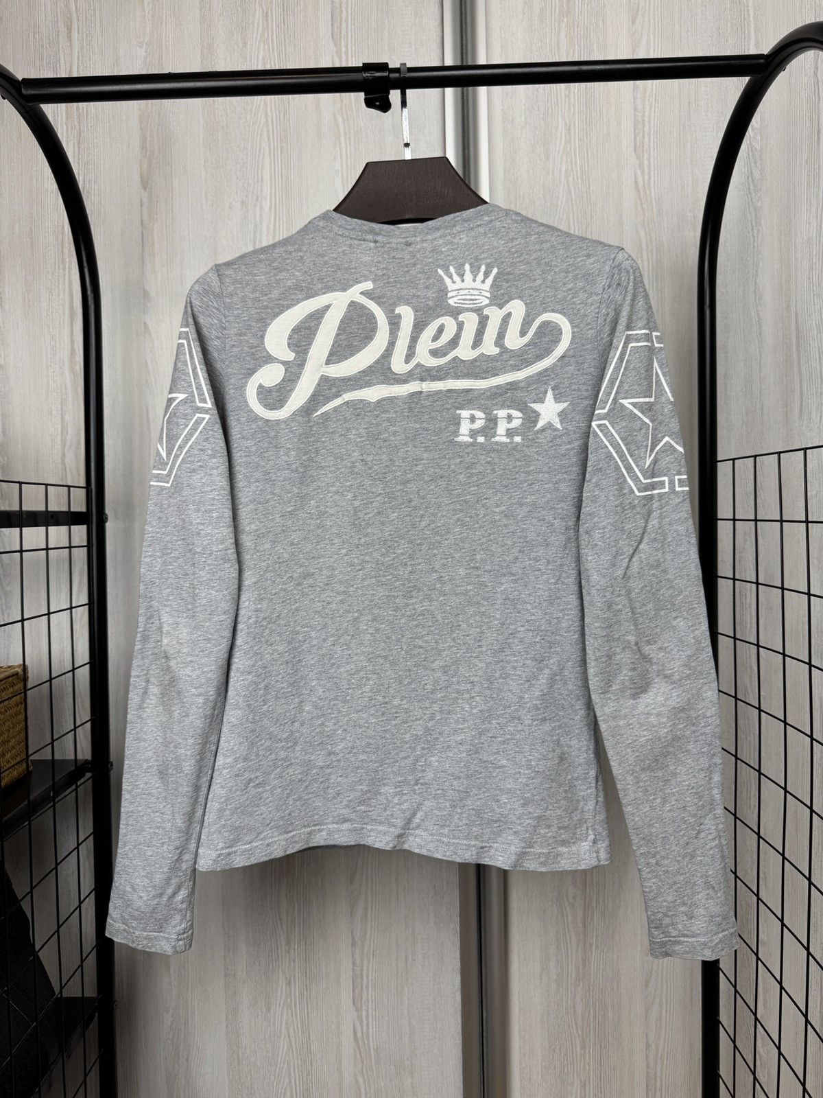 Philipp Plein Philip Plein Homme grey big logo tiger rhinestones ls tee Size US S / EU 44-46 / 1 - 2 Thumbnail