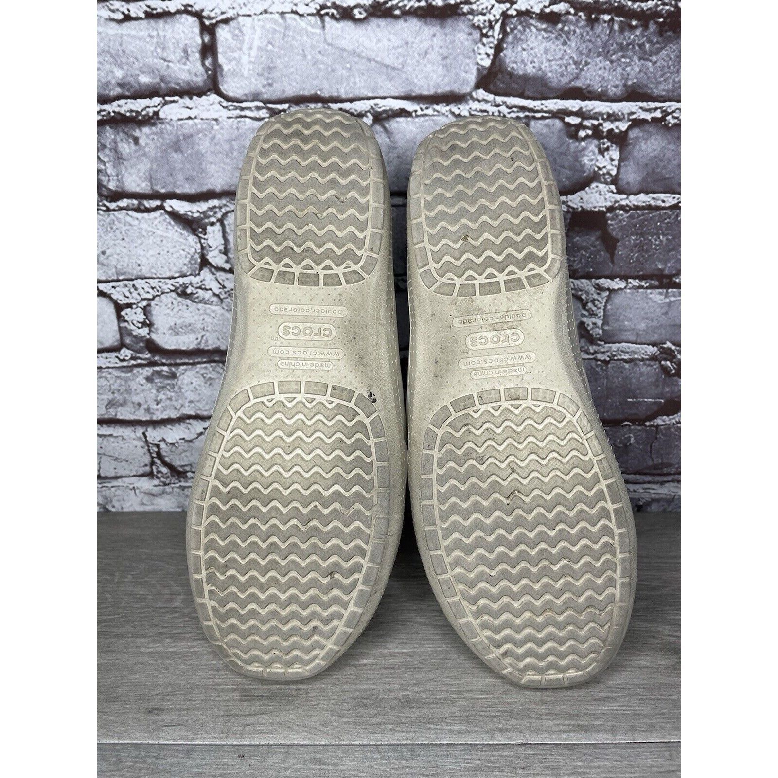 Crocs Crocs Brown Leather Vented Soles Cushioned Outdoor Loafers M Size US 12 / EU 45 - 12 Thumbnail