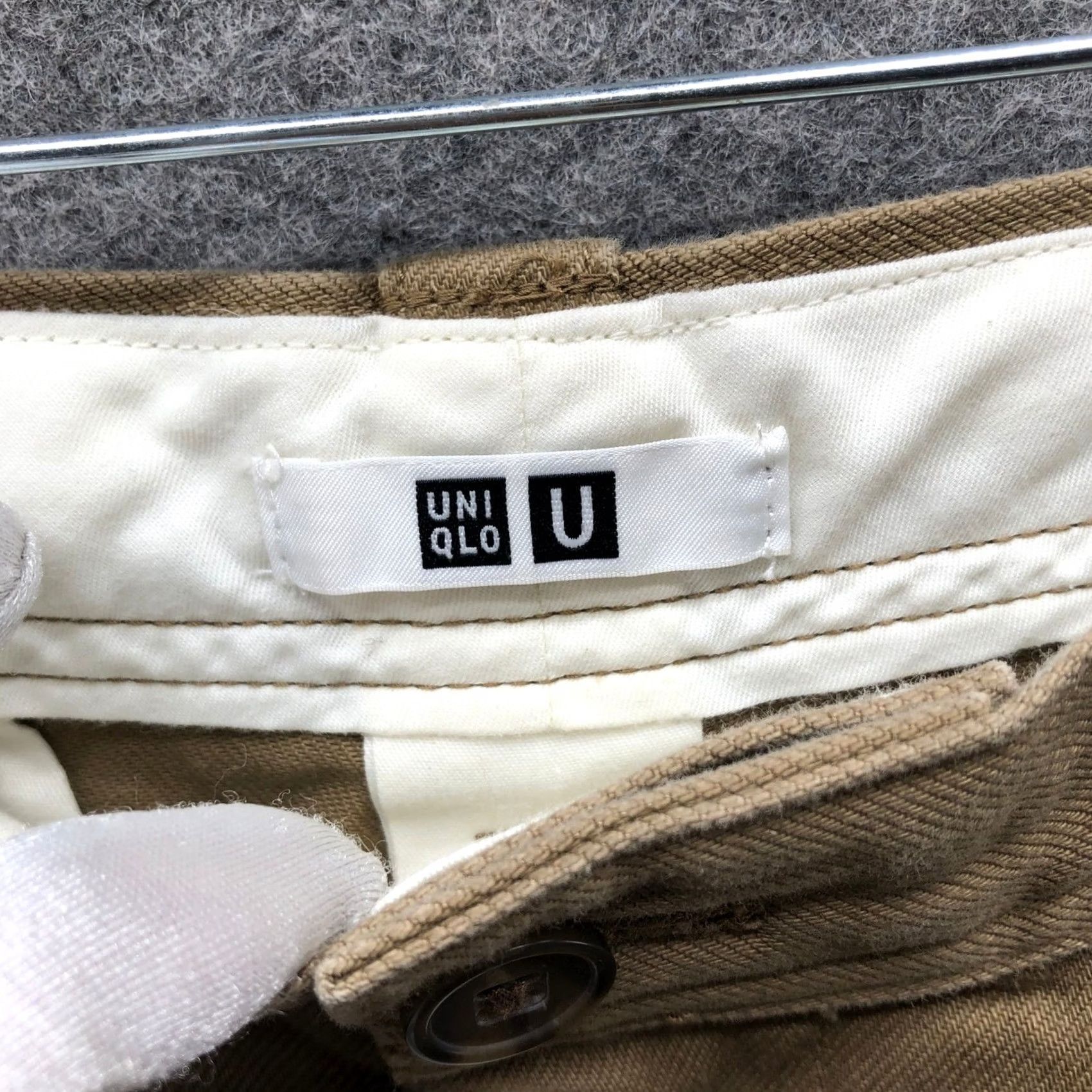 Uniqlo Uniqlo Wide Chino Pants Tan Baggy Relaxed Mens 28 Womens 28 Twill Cotton Pants Baggy Relaxed 28 Tan Chino Twill Mens Womens Grade A No N/A Size 28" / US 6 / IT 42 - 5 Thumbnail