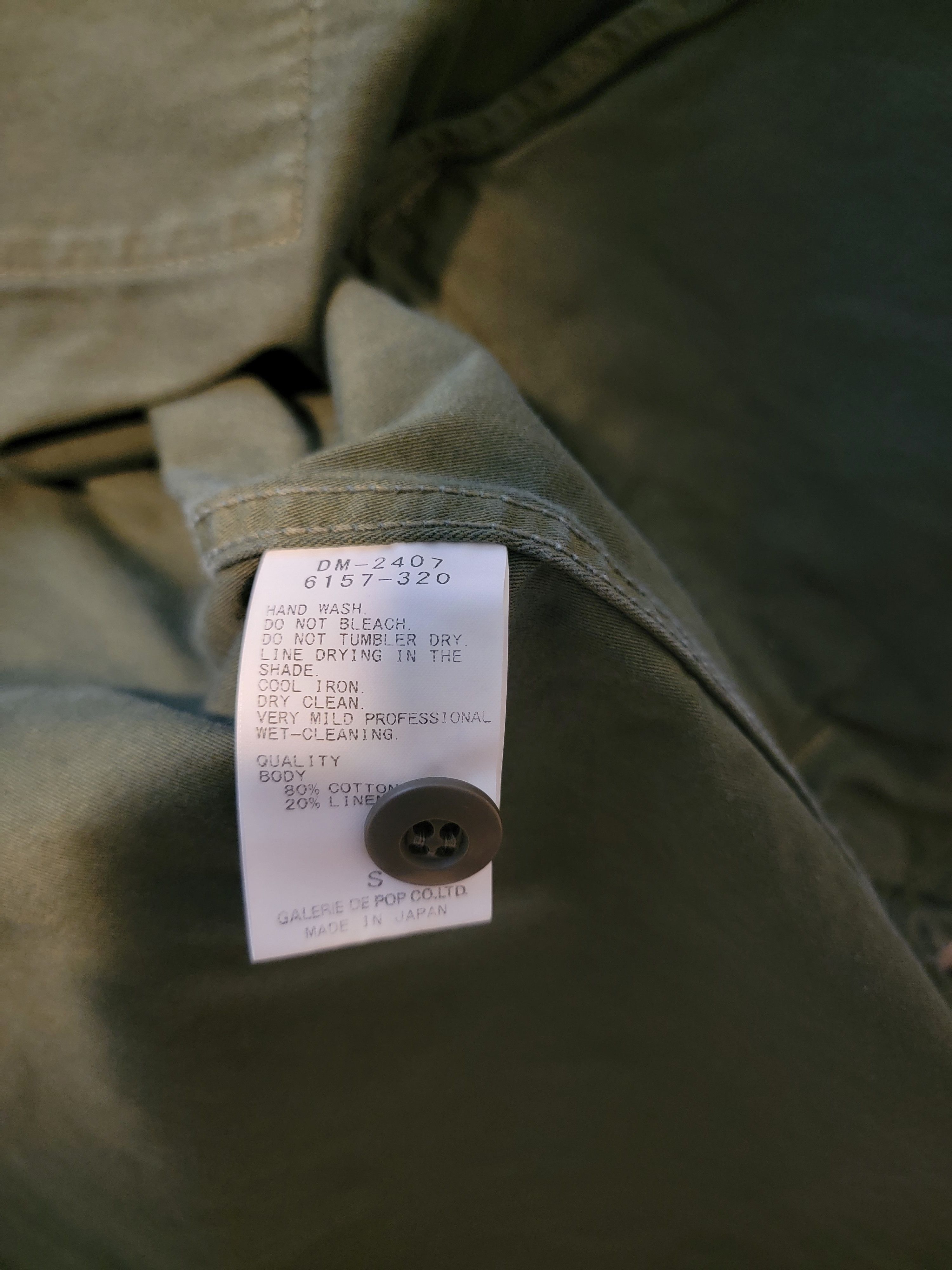 Sage De Cret Sage de Cret Olive Sateen Fatigue Shirt Jacket NWT small Size US S / EU 44-46 / 1 - 3 Thumbnail