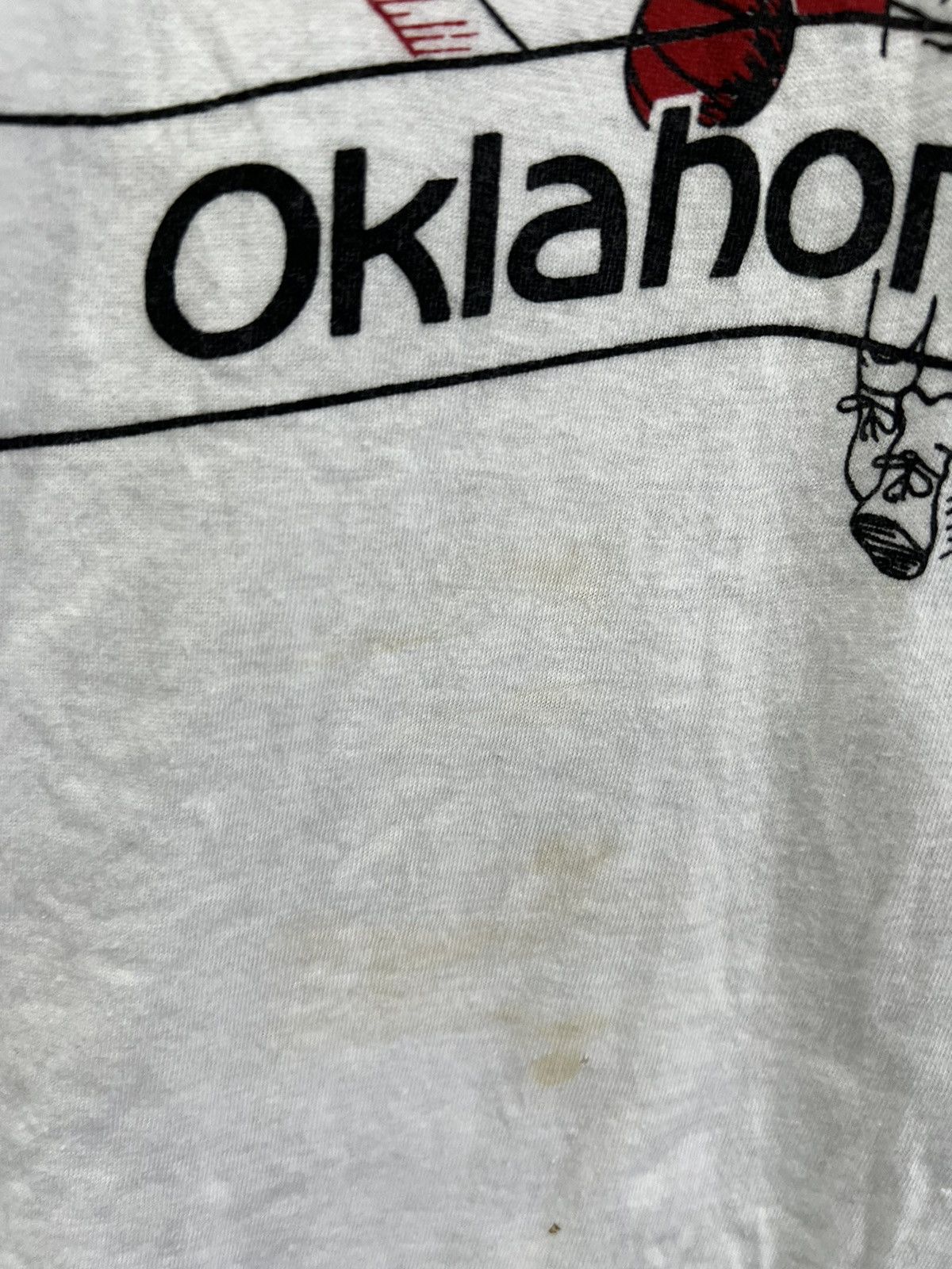 Vintage Vintage Oklahoma Basketball Ringer Tee Shirt 70s Size US L / EU 52-54 / 3 - 5 Thumbnail