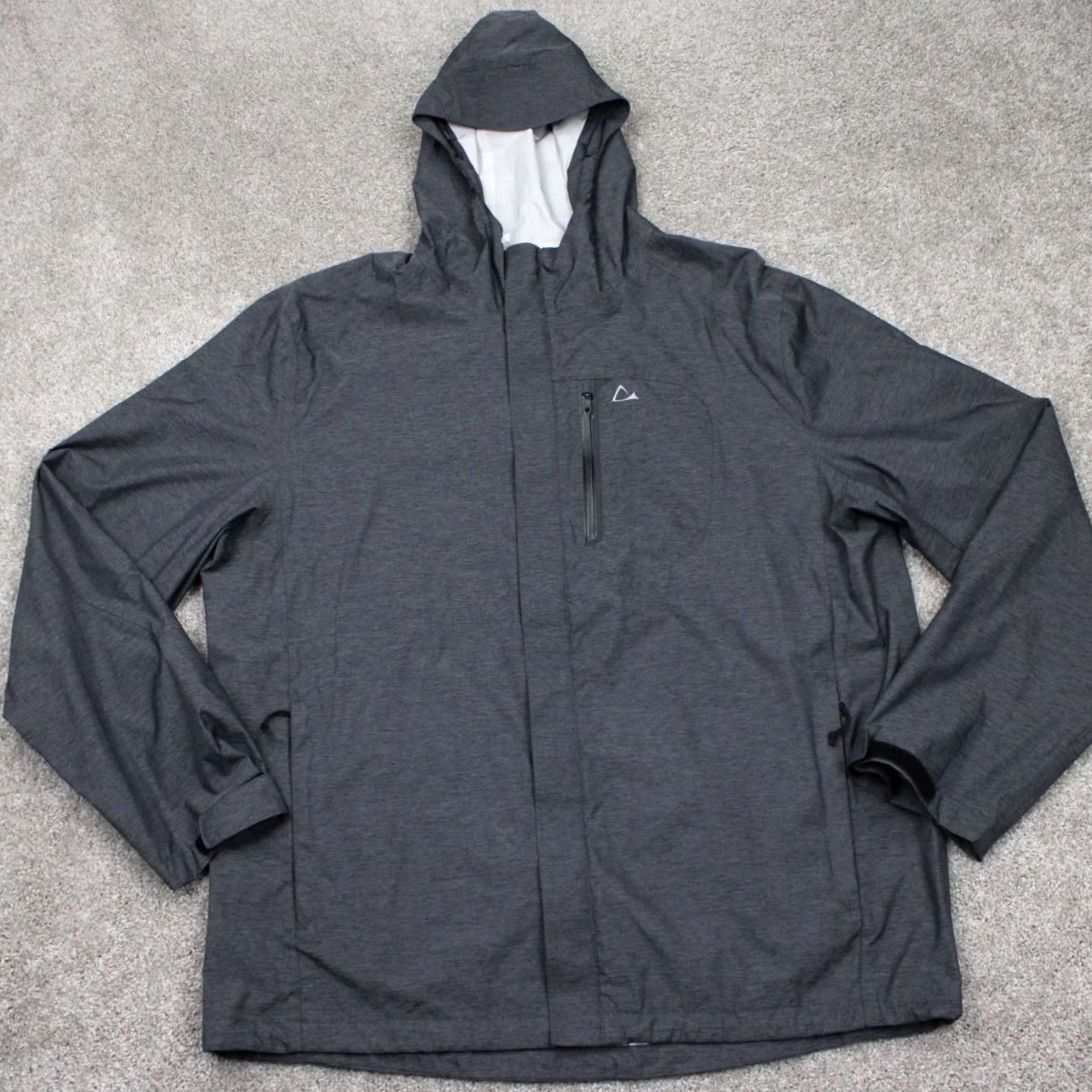 Vintage Paradox Jacket Mens XL Gray Windbreaker Full Zip Hooded Nylon/Poly Rain Coat Size US XL / EU 56 / 4 - 2 Thumbnail