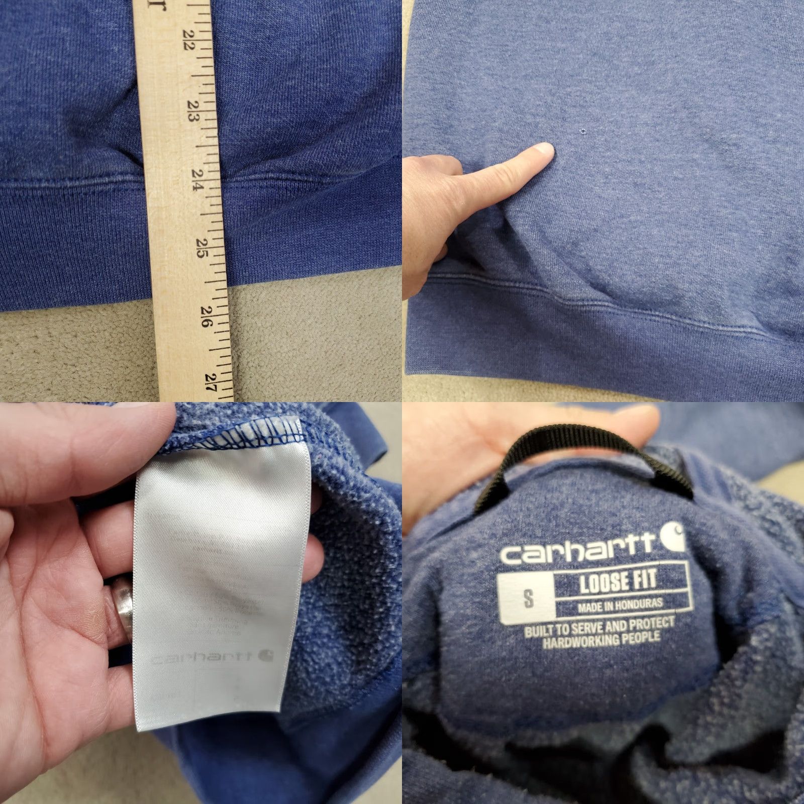 Carhartt Carhartt Hoodie Mens Small Blue Sweatshirt Pullover Logo Knit Pocket Size US S / EU 44-46 / 1 - 8 Thumbnail
