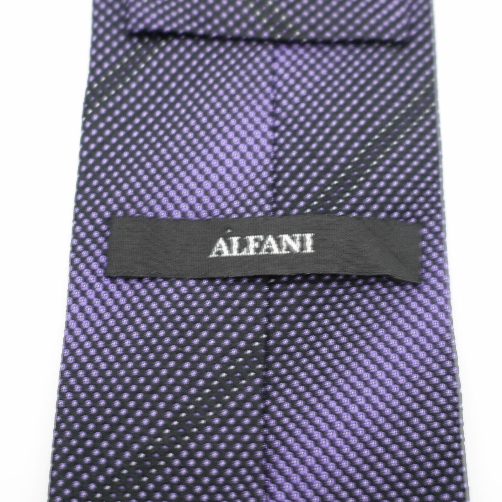Alfani Alfani Gradient Purple Black Polka Dot Striped Woven Silk Ti Size ONE SIZE - 3 Thumbnail