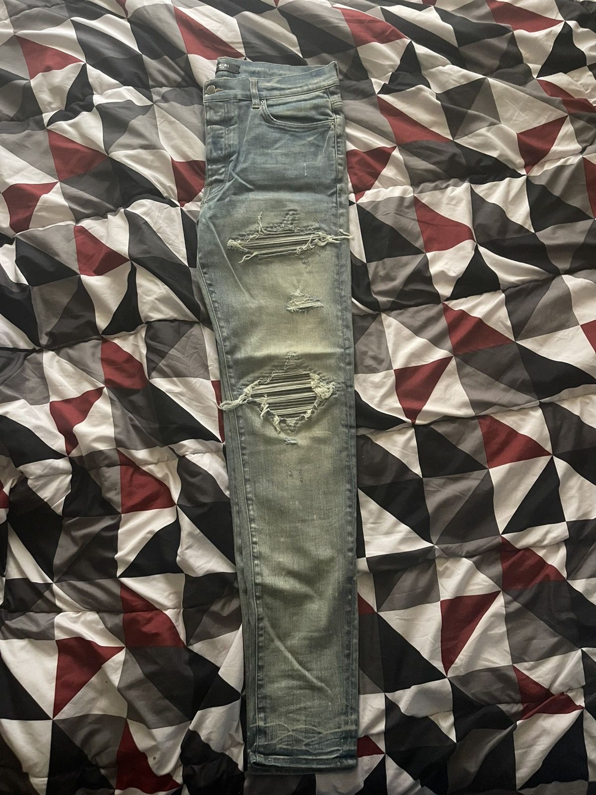 Amiri Amiri Blue Denim Silver Patch Size US 36 / EU 52 - 1 Thumbnail