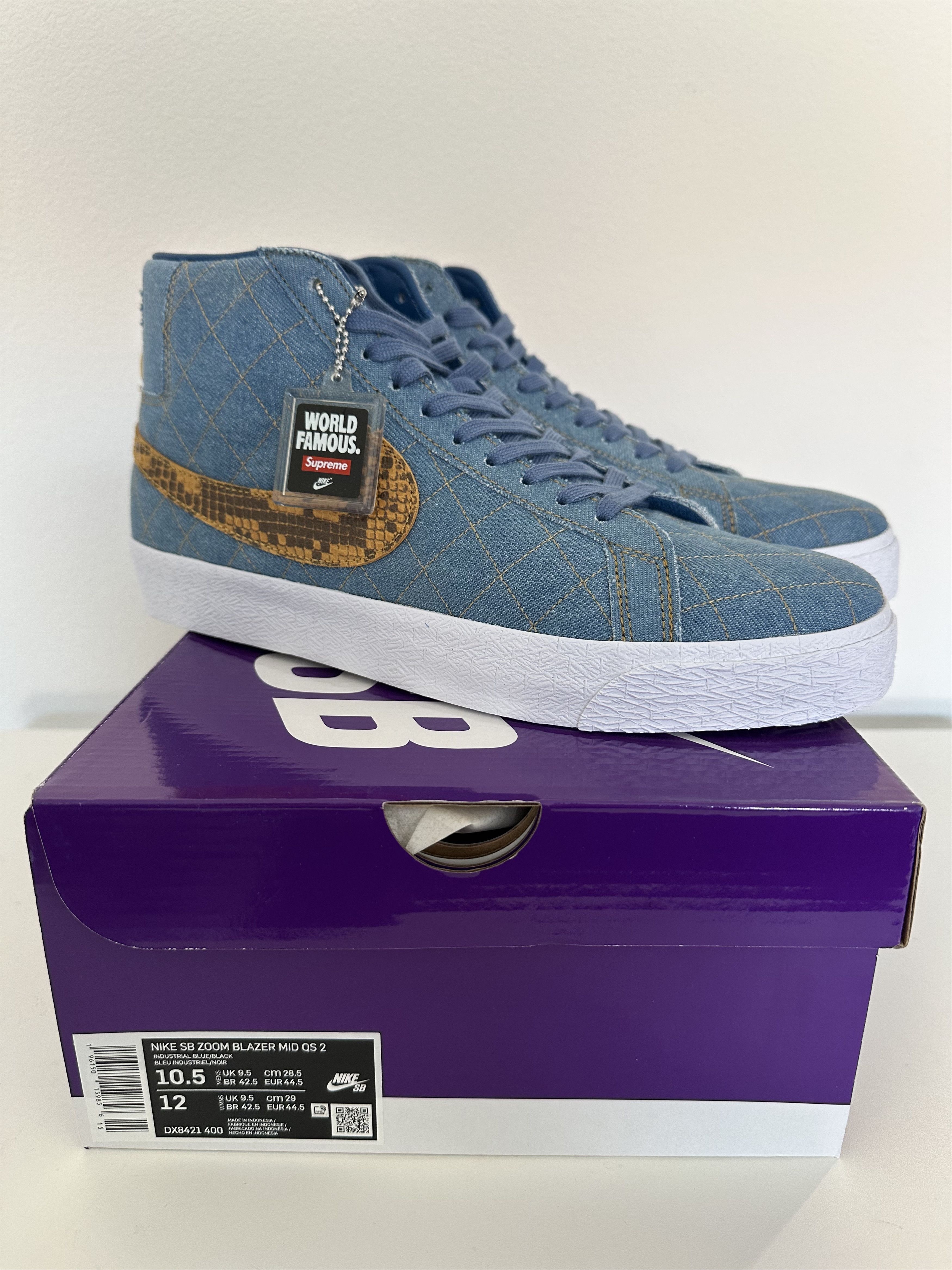 Nike × Supreme SB Zoom Blazer Mid QS 2 Size US 10.5 / EU 43-44 - 1 Thumbnail