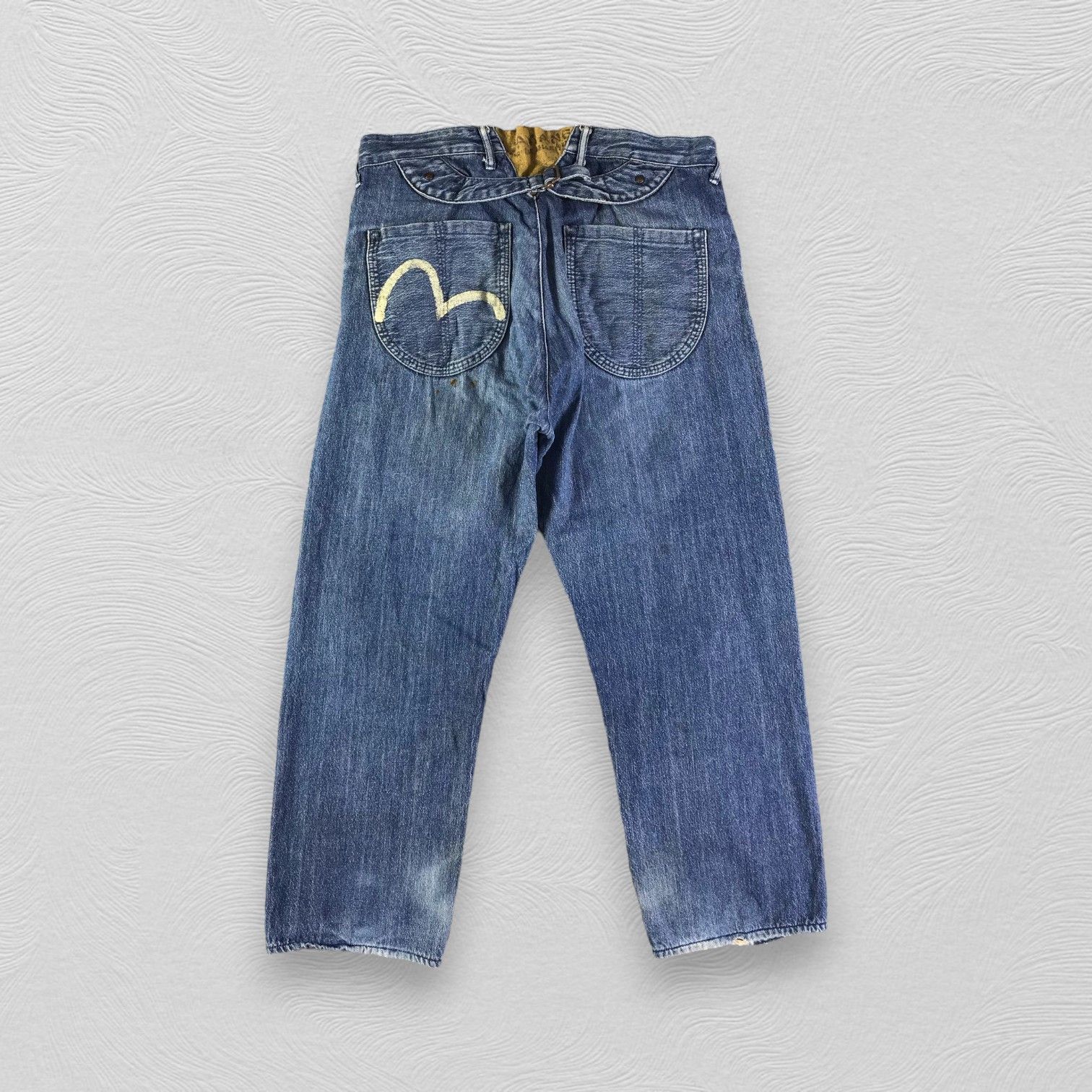 image of Evisu Yamane Seagull Selvedge Jeans Kj3022 in Blue, Men's (Size 34)
