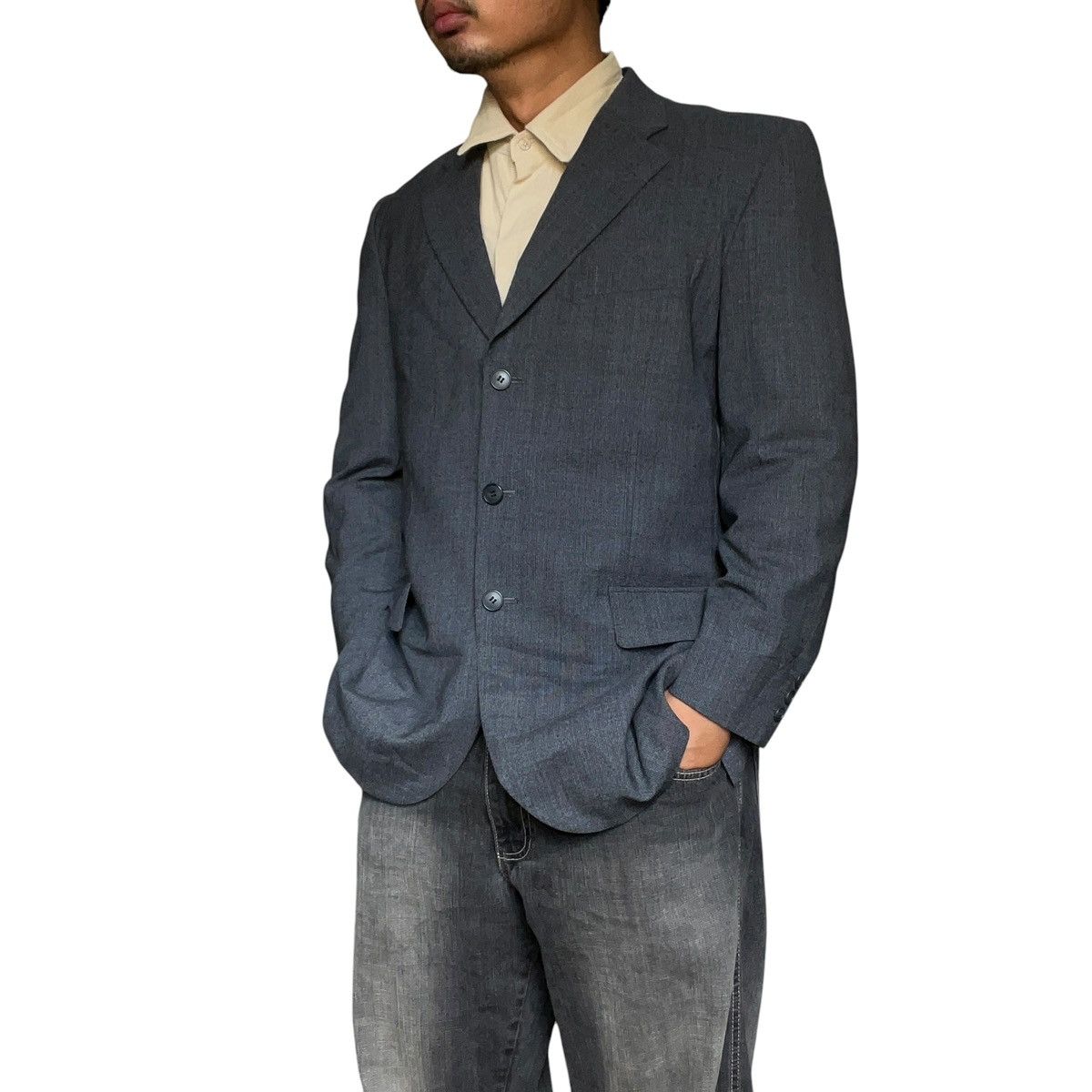 Gianni Valentino 🇮🇹 Gianni Valentino Italy Blazer Dark Gray Size US M / EU 48-50 / 2 - 2 Thumbnail