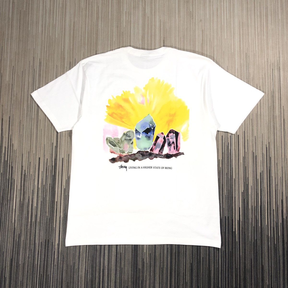 image of Stussy Higher State Tee in White, Men's (Size XL)