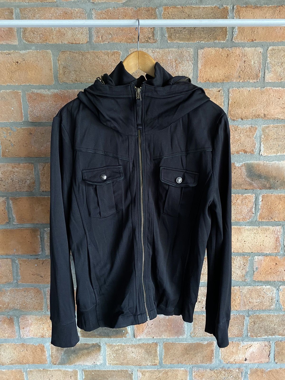 Other Crazy Devil Black Punk Zip Hoodie Jacket with Front Pockets. Size US S / EU 44-46 / 1 - 20 Thumbnail
