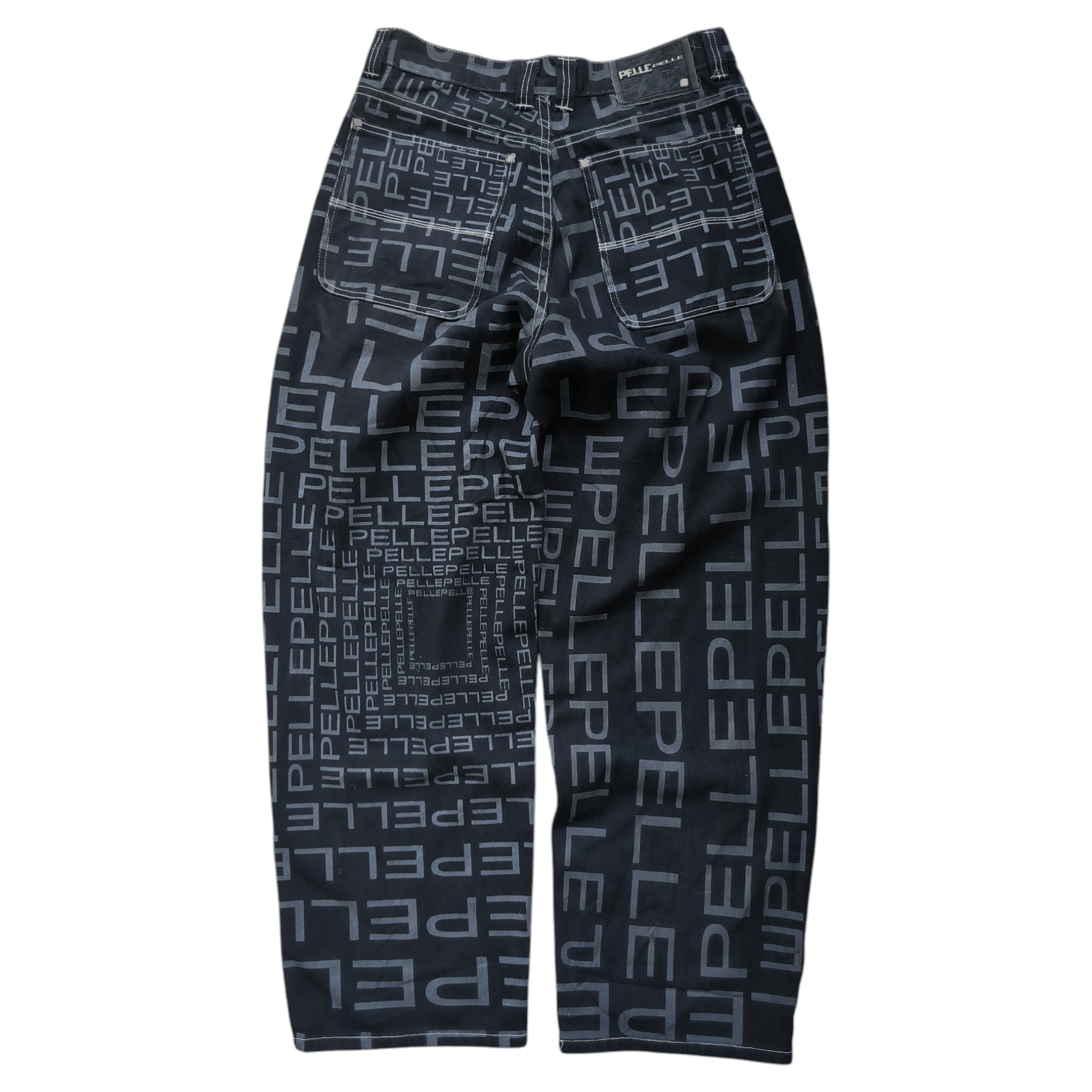 Pelle Pelle × Vintage Vintage Pelle Pelle Marc Buchanan Spell Out Baggy Jeans Size US 34 / EU 50 - 5 Thumbnail