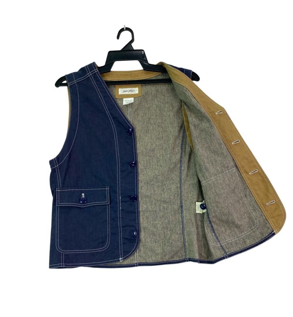 Japanese Brand Vtg Grand Global japan waiscoat vest jacket cat eye button Size US XXS / EU 40 - 1 Thumbnail