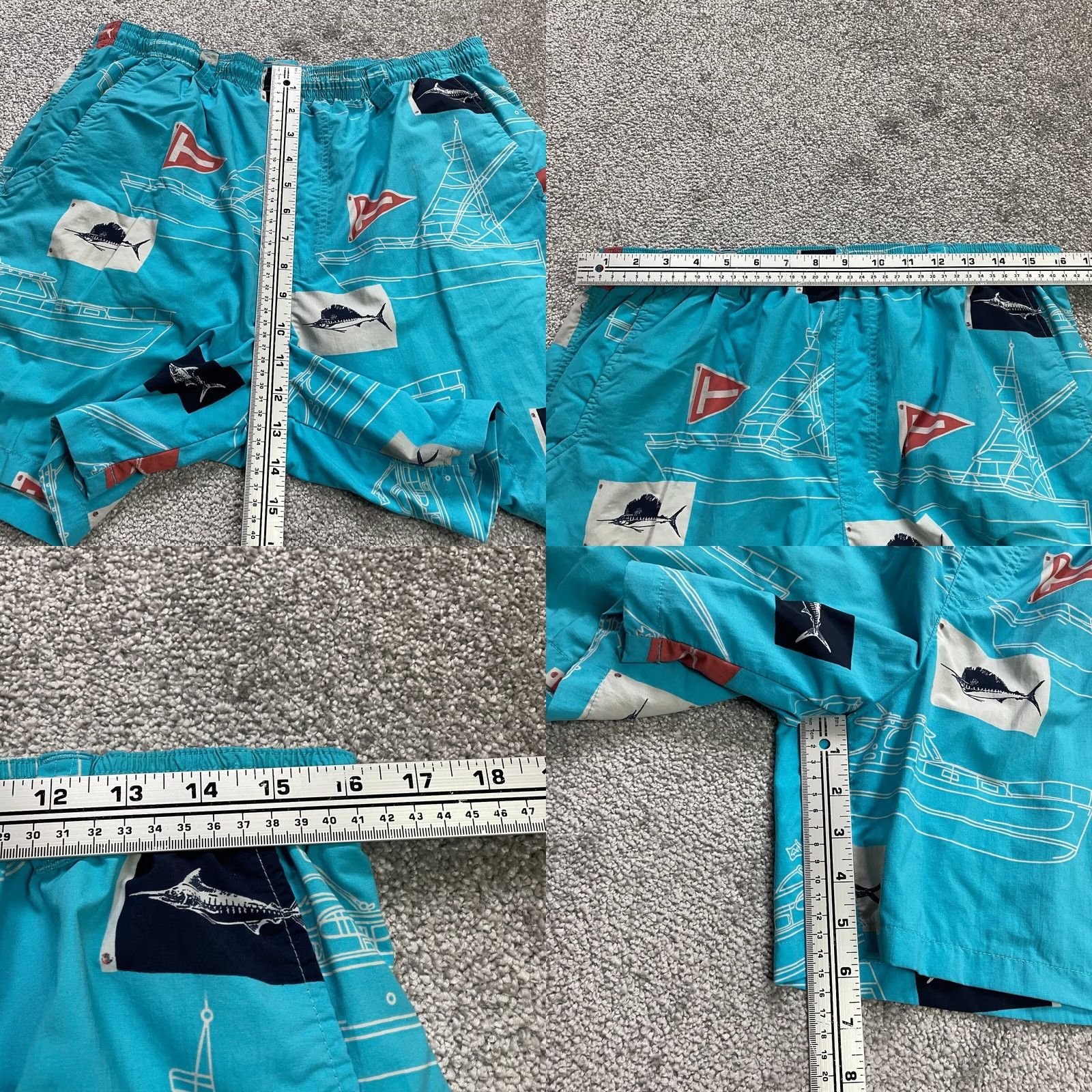Vintage Columbia PFG Board Shorts Mens Large Blue Fishing Swimming Trunks Omni Shade Size US 33 - 9 Thumbnail