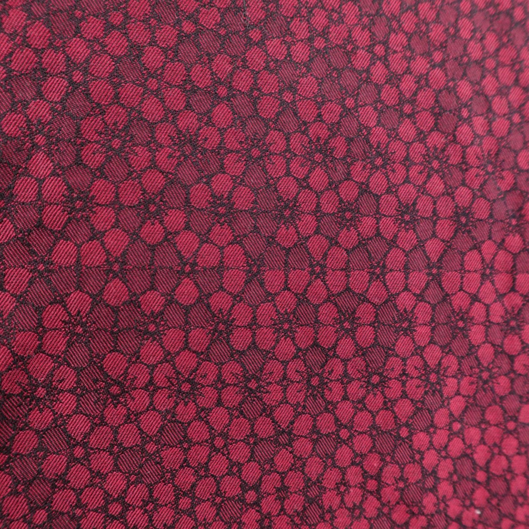 Robert Graham Robert Graham Shirt Mens Large Burgundy Red Geometric Print Long Sleeve Button-Up Flip Cuffs, Classic Fit Size US L / EU 52-54 / 3 - 4 Thumbnail