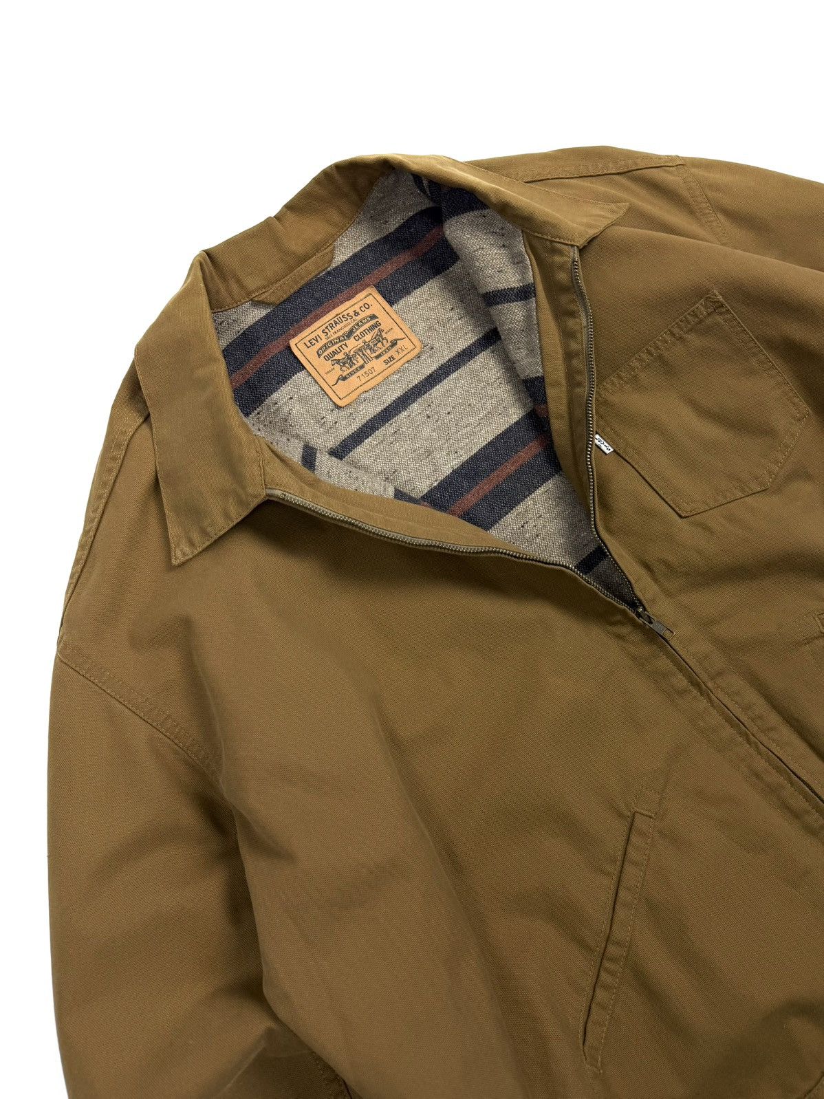 Levi's Vintage Clothing Vintage 90s Levi's Mustard Blanket Workwear Jacket Italy XXl Size US XXL / EU 58 / 5 - 10 Thumbnail