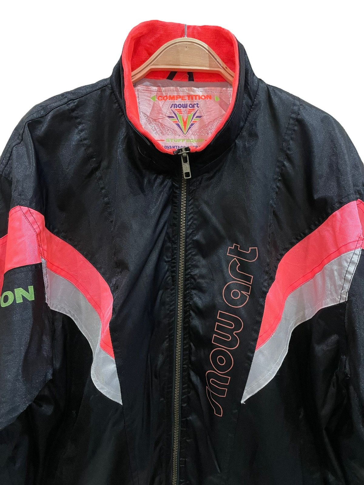 Asics Vintage Snow Art Ski Jacket Bomber Jacket Size US L / EU 52-54 / 3 - 3 Thumbnail