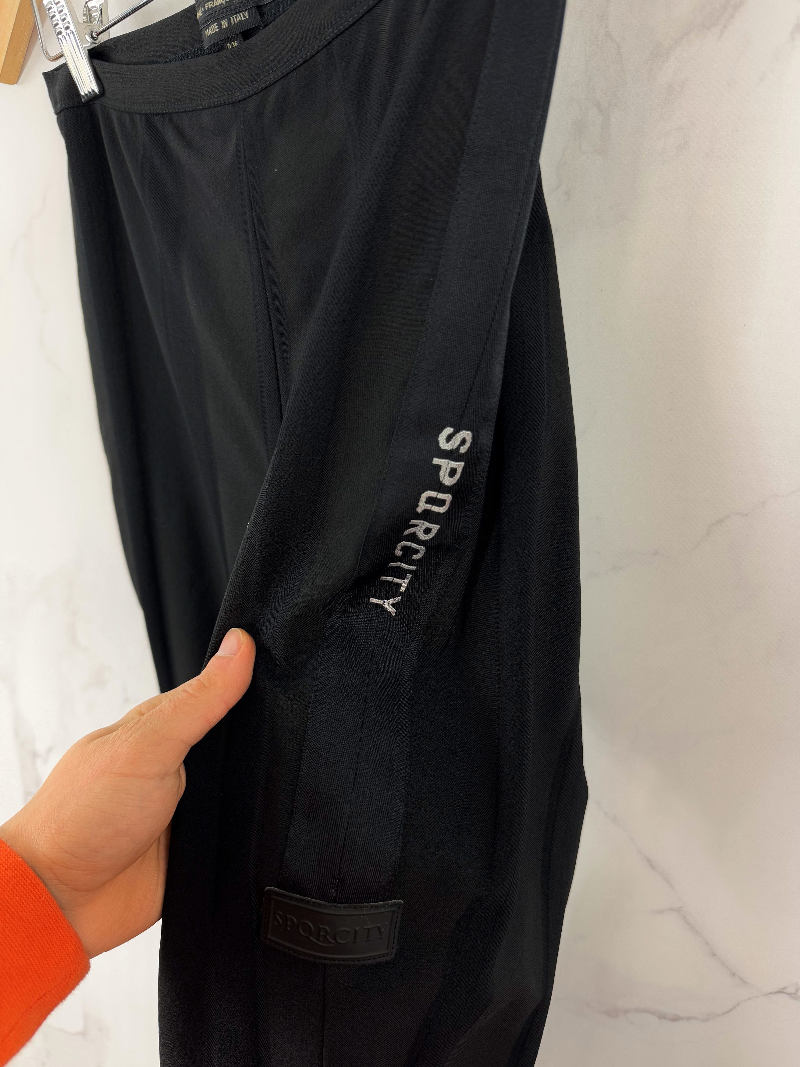 Marithe + Francois Girbaud Marithe Francois Girbaud SPQR City Black Track Pants Italian Size 27" / US 4 / IT 40 - 8 Thumbnail