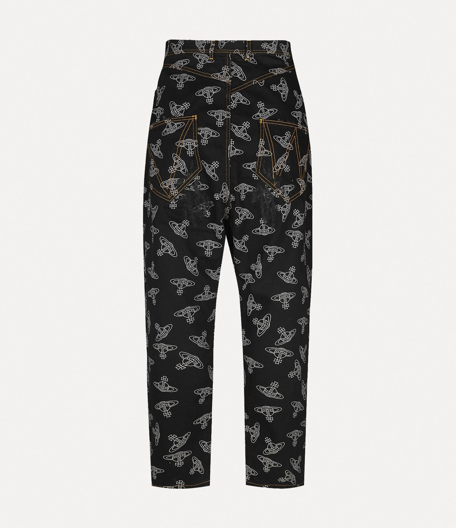 Vivienne Westwood o1srvl11e0326 Orb-Print Regular-Fit Jeans in Black Size US 36 / EU 52 - 2 Thumbnail