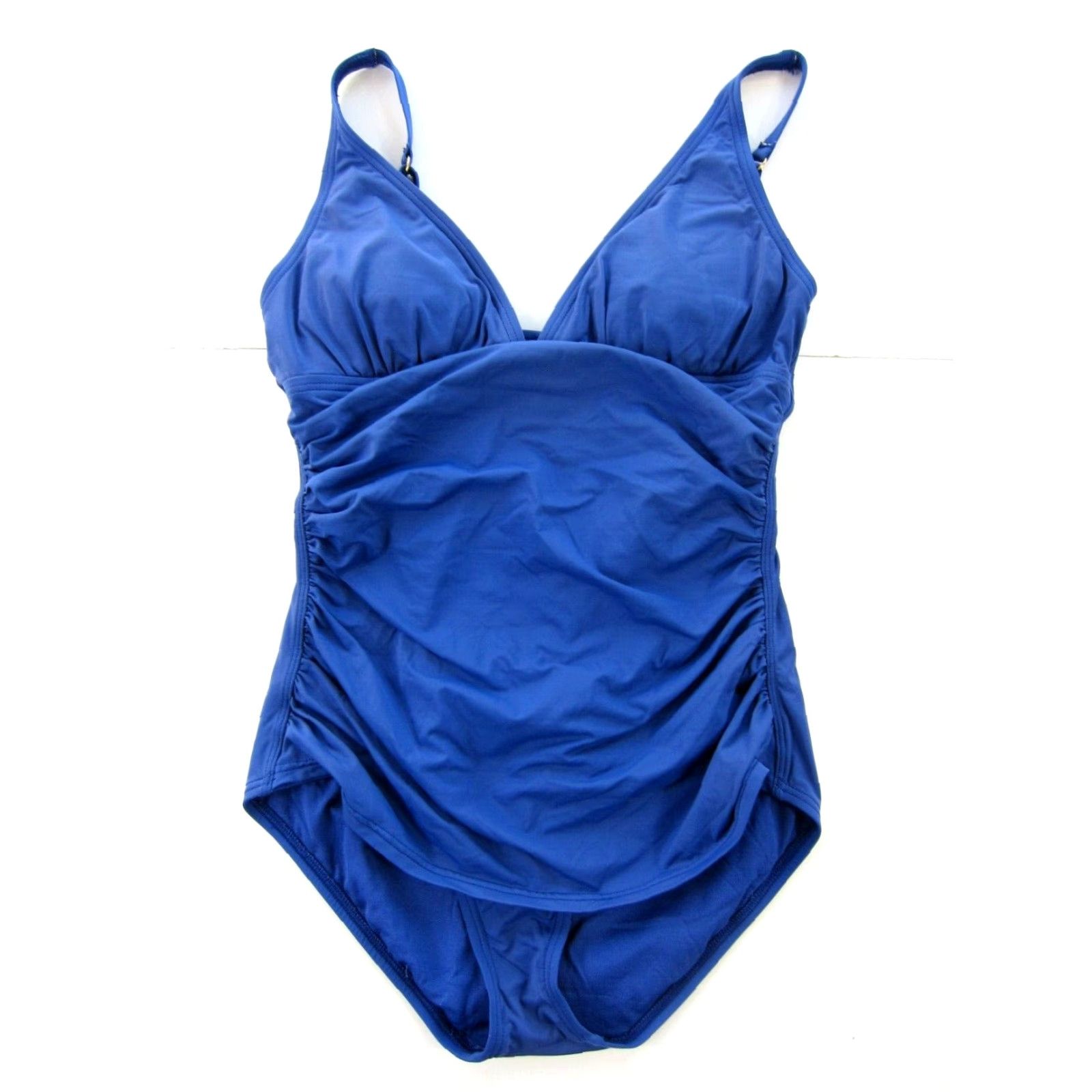 Tommy Bahama VINTAGE Tommy Bahama Blue Ruched Slimming One Piece Swimsuit Women 6 Size ONE SIZE - 2 Thumbnail