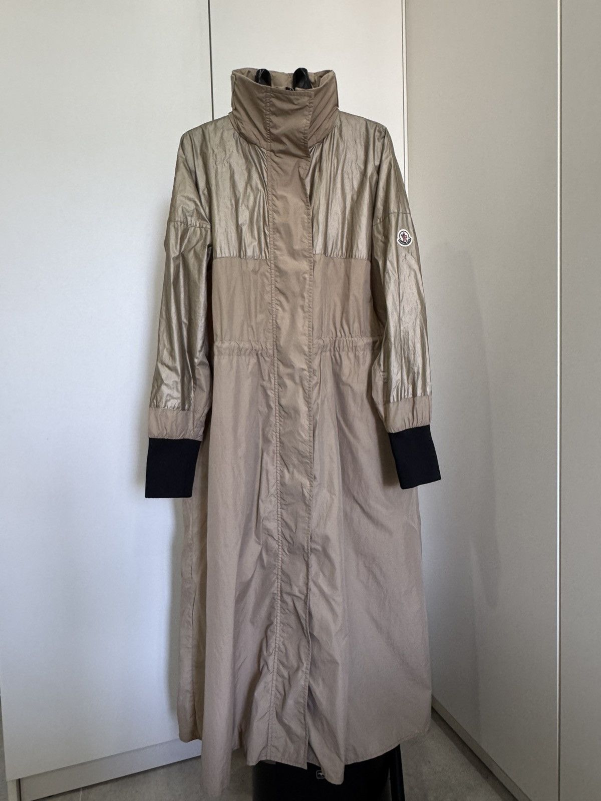 Moncler Moncler Bronze Giubbotto Brown Polyamide Long Coat Size L / US 10 / IT 46 - 2 Thumbnail
