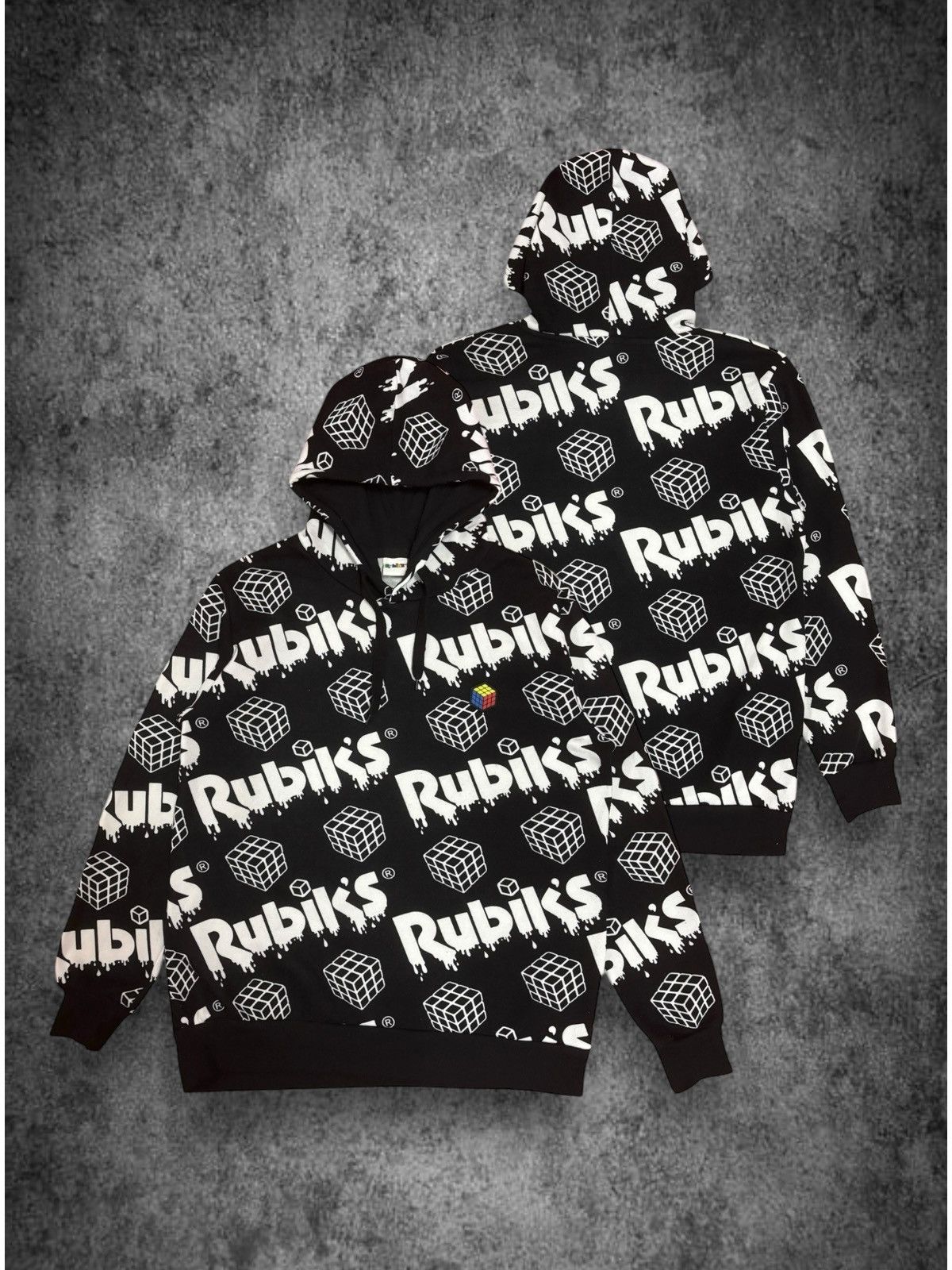 Japanese Brand 90s Vtg Rubik’s Full Printed 3d Logo Hoodie Size US XL / EU 56 / 4 - 1 Thumbnail