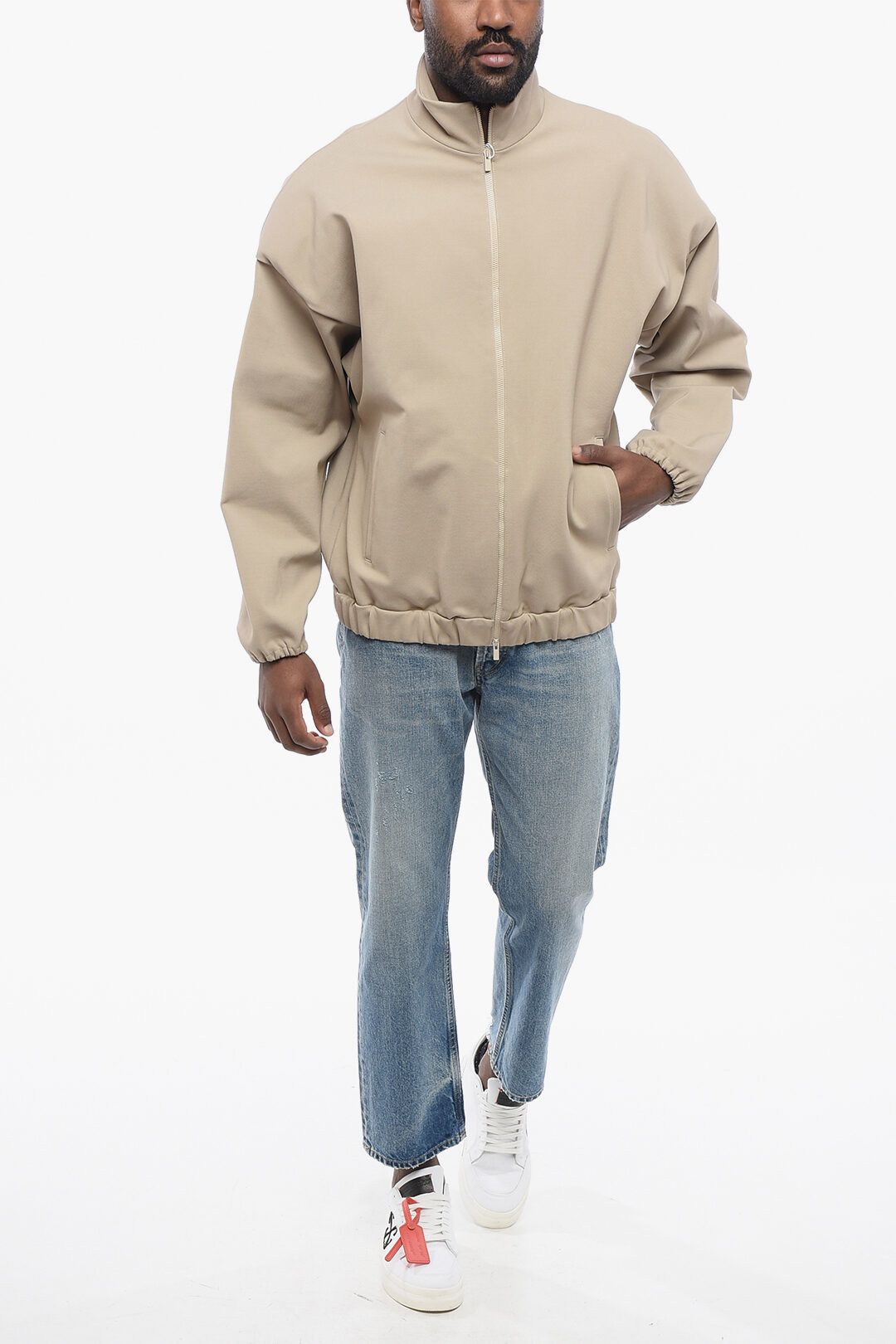 Fear of God og1mm0825 Viscose Blend Eternal Bomber Jacket in Beige Size US M / EU 48-50 / 2 - 4 Thumbnail
