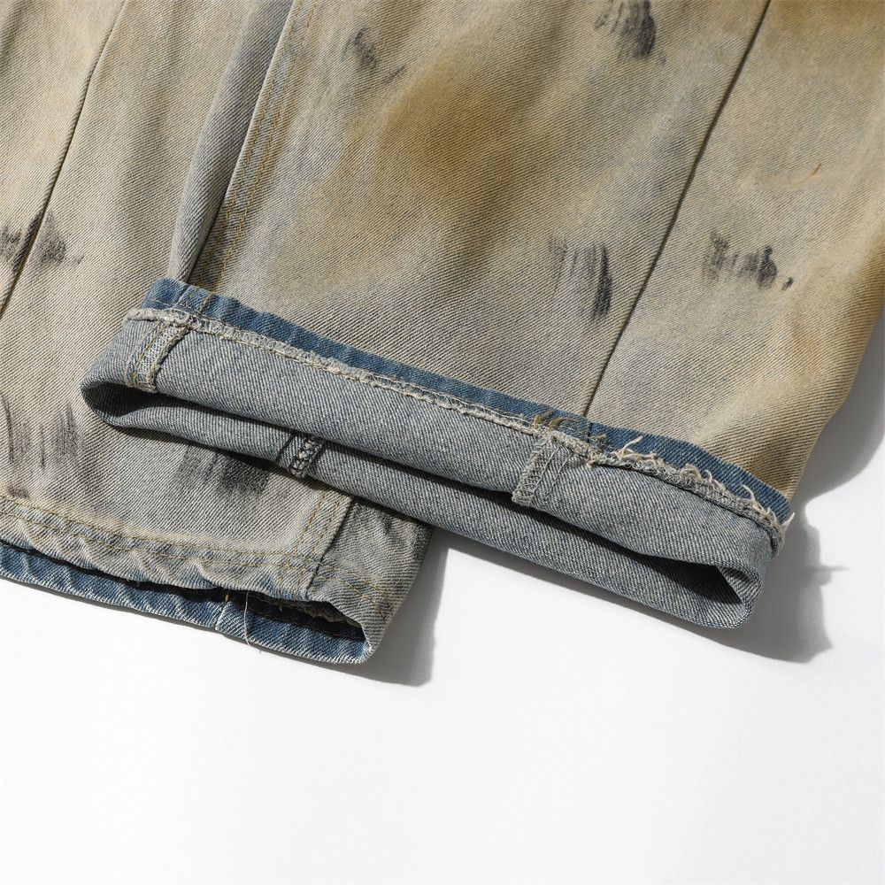 Vintage Men's loose punk ink-splashed distressed dirty machete jeans Size US 32 / EU 48 - 6 Thumbnail