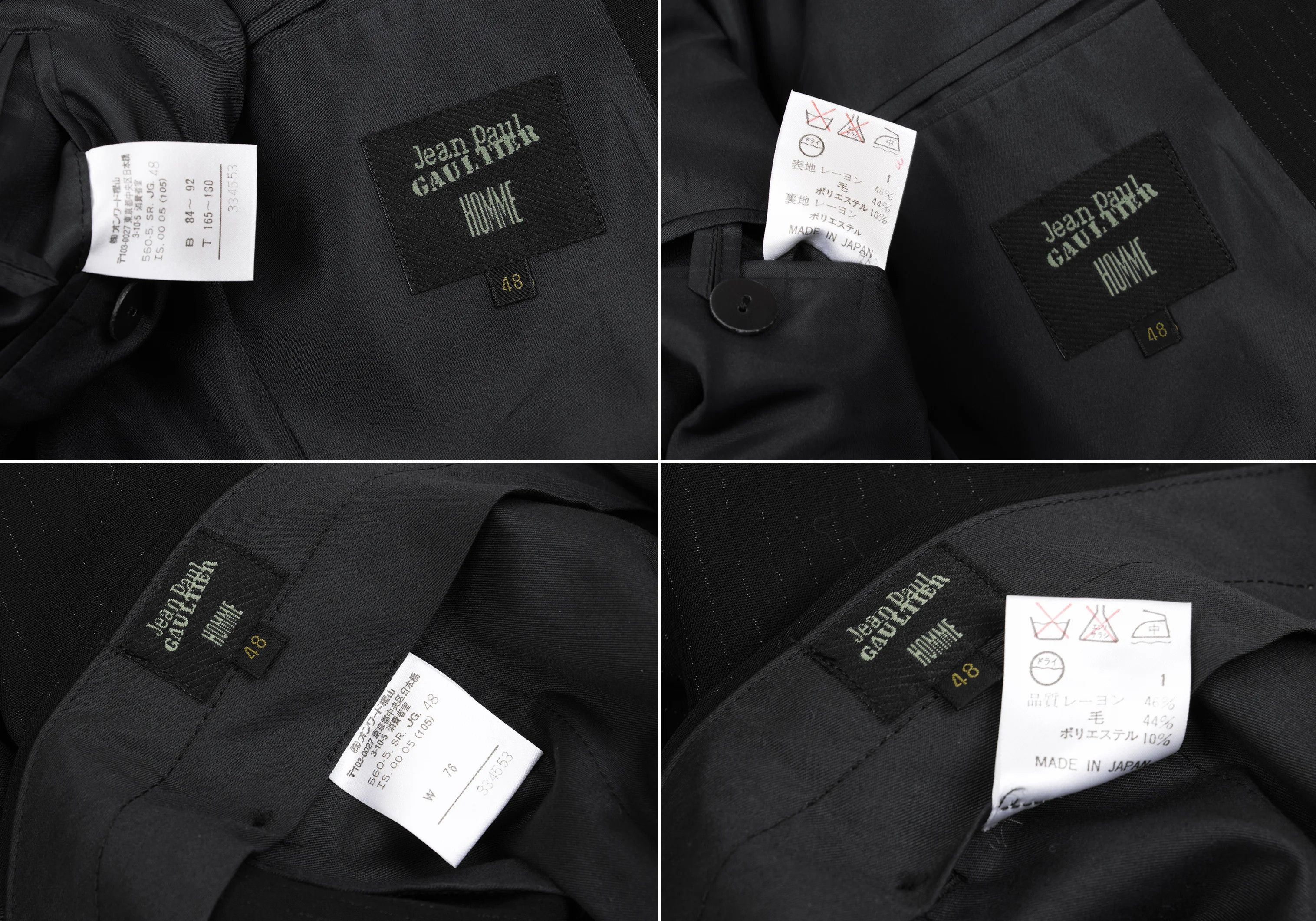 Jean Paul Gaultier Rayon Blend Lamé Stripe Setup in Black Size 48 Size US 32 / EU 48 - 18 Thumbnail
