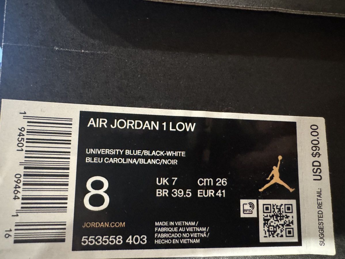 Jordan Brand 8 Jordan 1 Low University Blue Black OG SE 3 4 5 6 11 Size US 8 / EU 41 - 6 Thumbnail