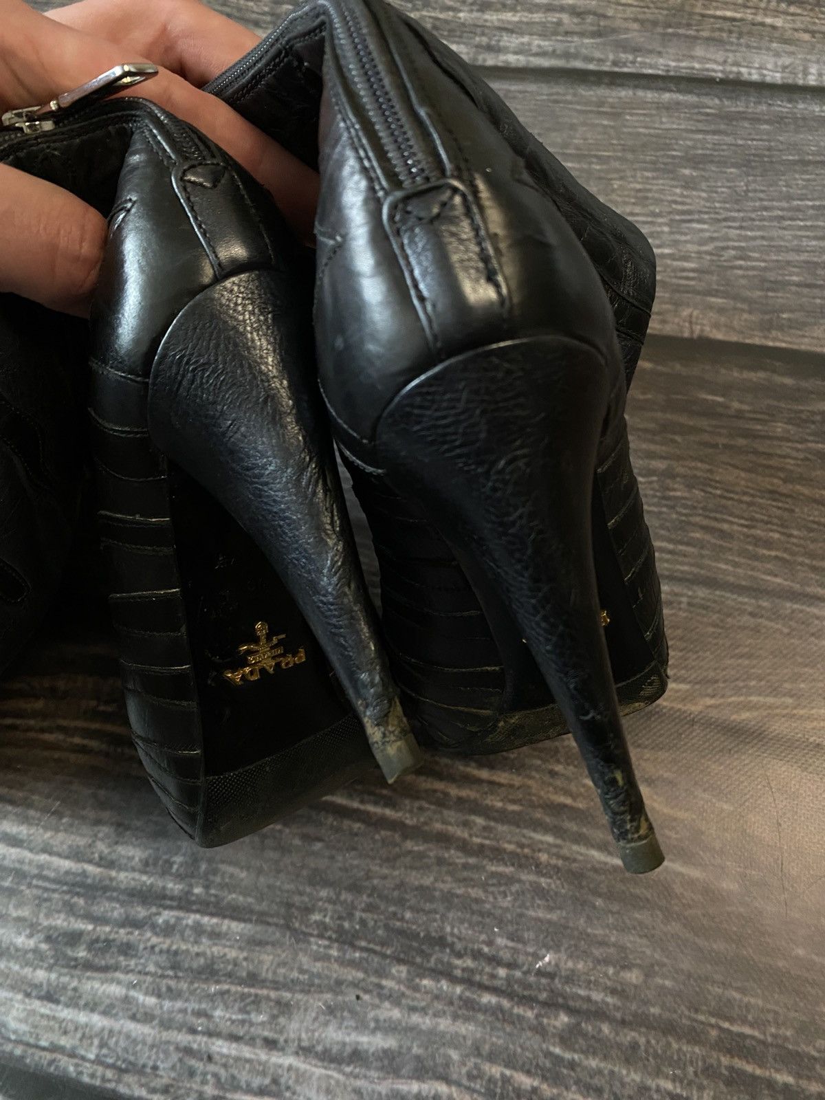 Prada Prada Gothic Avant Garde Leather Heels Size US 6 / IT 36 - 8 Thumbnail