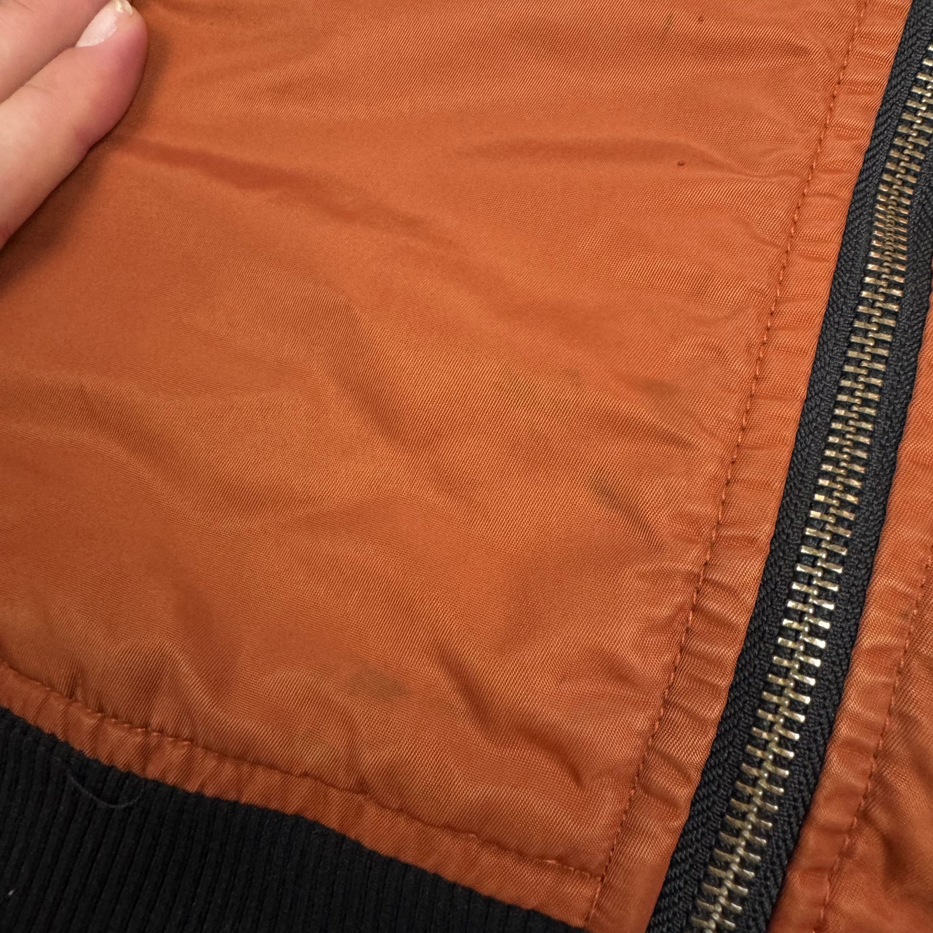 Harley Davidson Harley-Davidson Orange Black Full Zip Bomber Jacket XL Size XL / US 12-14 / IT 48-50 - 6 Thumbnail