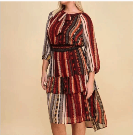 Other Boho Ruffled Layered Peasant Plus Size Dress Size XXL / US 16-18 / IT 52-54 - 2 Thumbnail