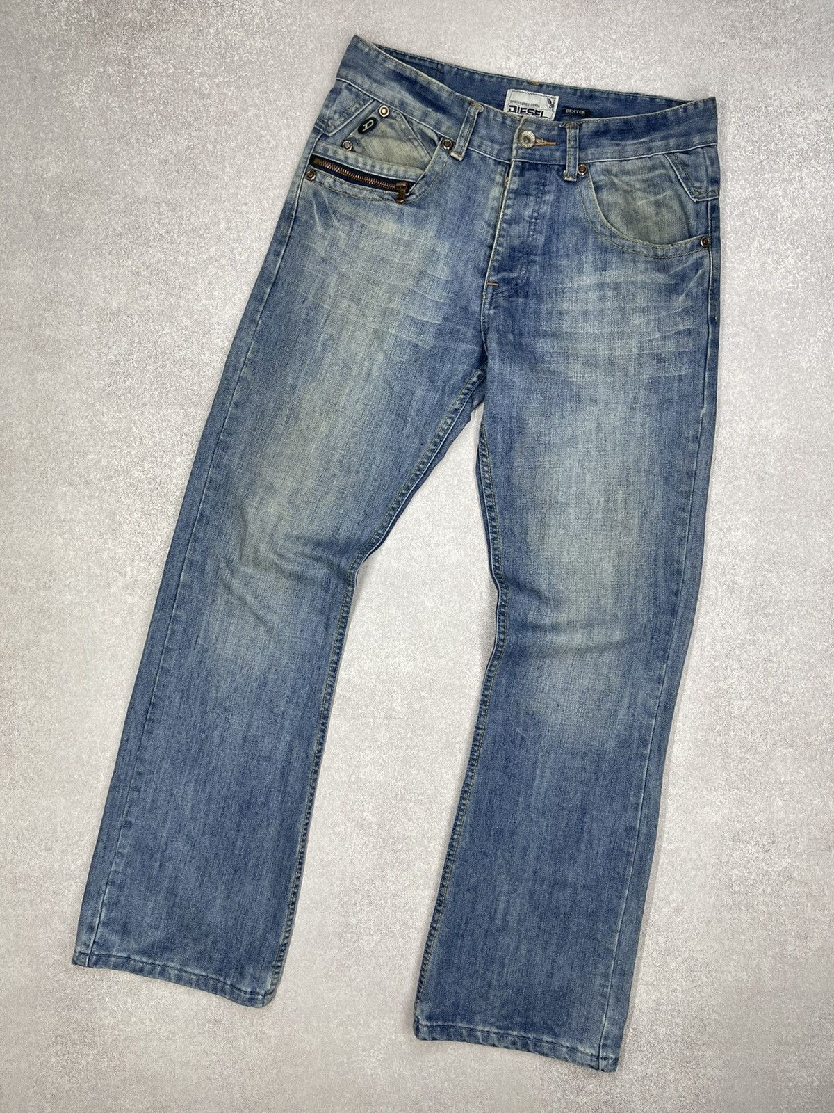Diesel Vintage Diesel Dexter Denim Jeans Blue Y2K Size US 34 / EU 50 - 5 Thumbnail