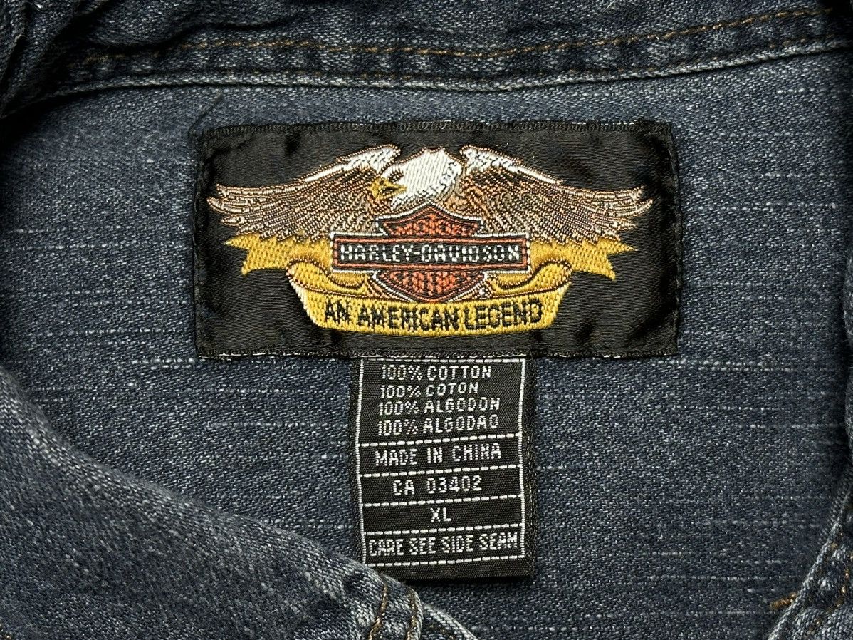 Vintage Vintage Harley Davidson Denim Button Shirt Size US XL / EU 56 / 4 - 7 Thumbnail