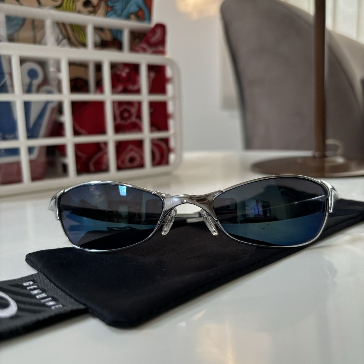 Oakley silver iridium best sale
