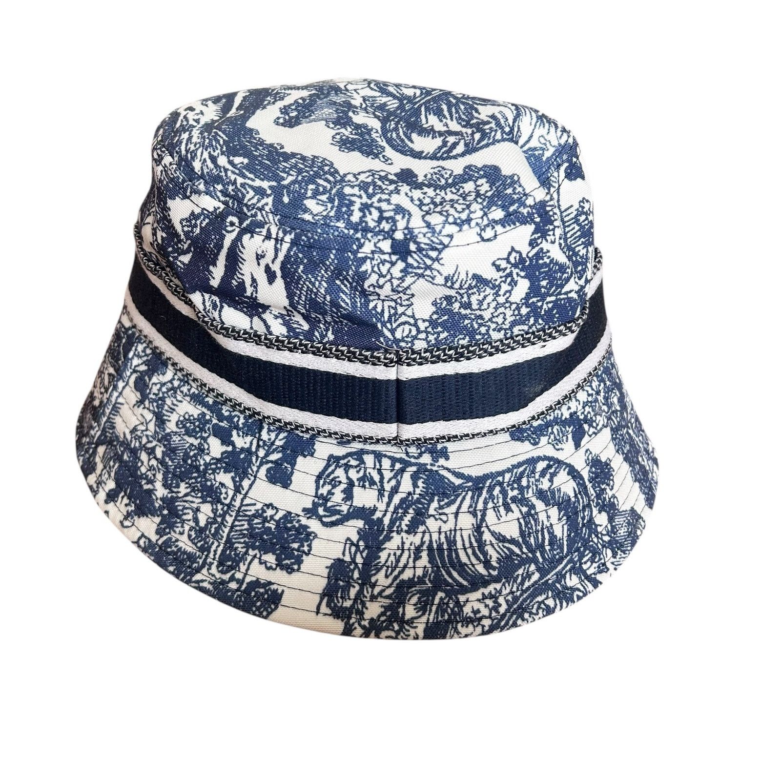 Dior Christian Dior Dioriviera D Bobby Blue White Bucket Hat Size ONE SIZE - 3 Thumbnail