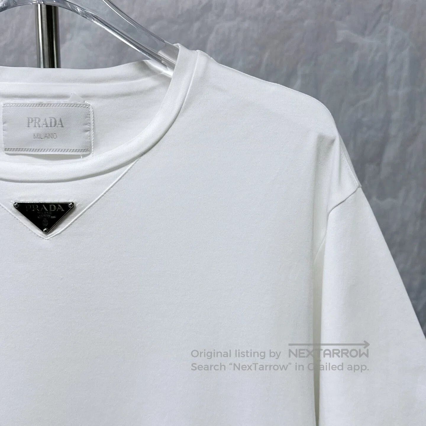 Prada prada logo short sleeve shirt in white. Size US XL / EU 56 / 4 - 3 Thumbnail