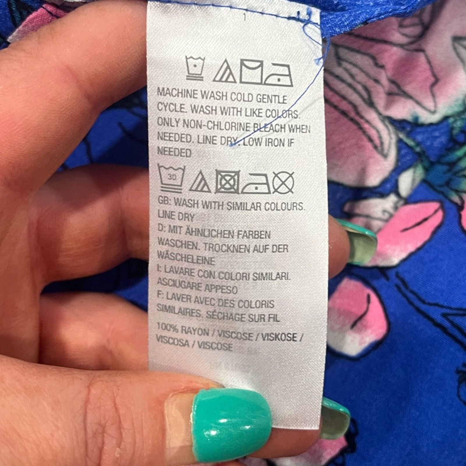 Vintage G.I.L.I. Printed Floral Duster Cardigan Open Front Sz L Size L / US 10 / IT 46 - 4 Thumbnail